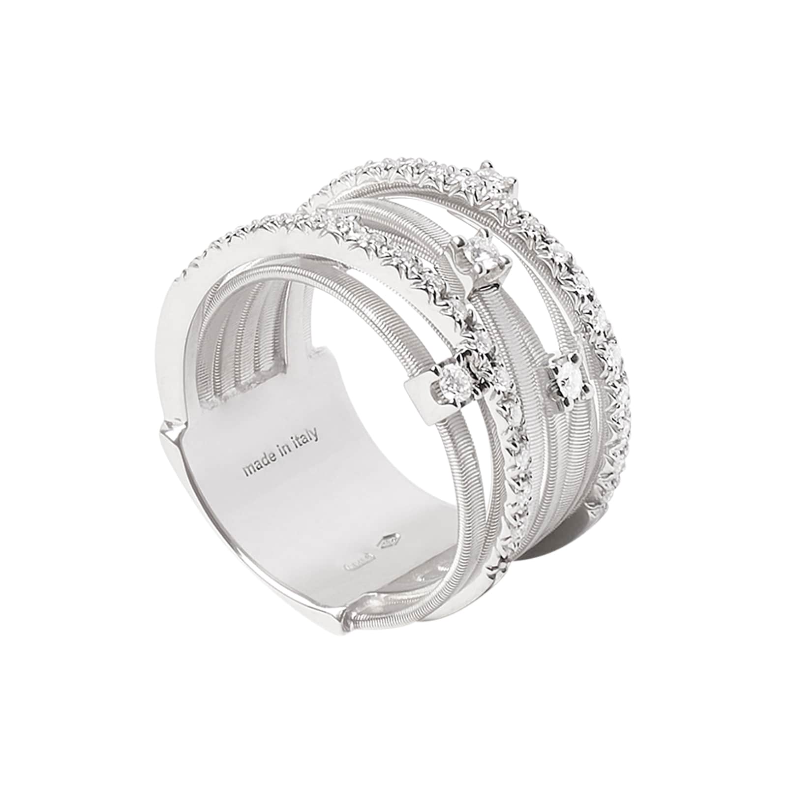 18ct White Gold Goa Collection Seven Strand Diamond Ring