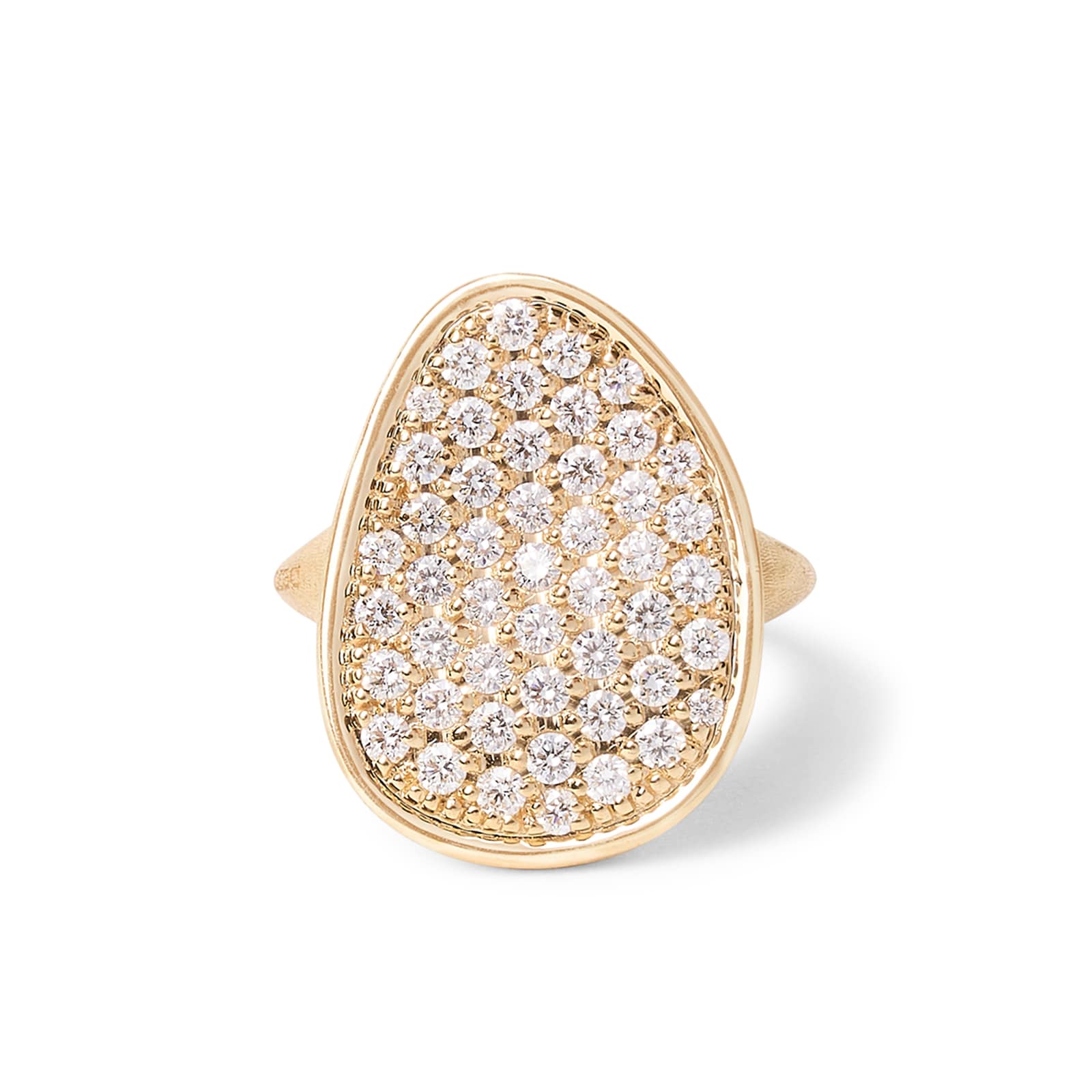 18ct Yellow Gold Lunaria Alta Diamond Pavé Ring