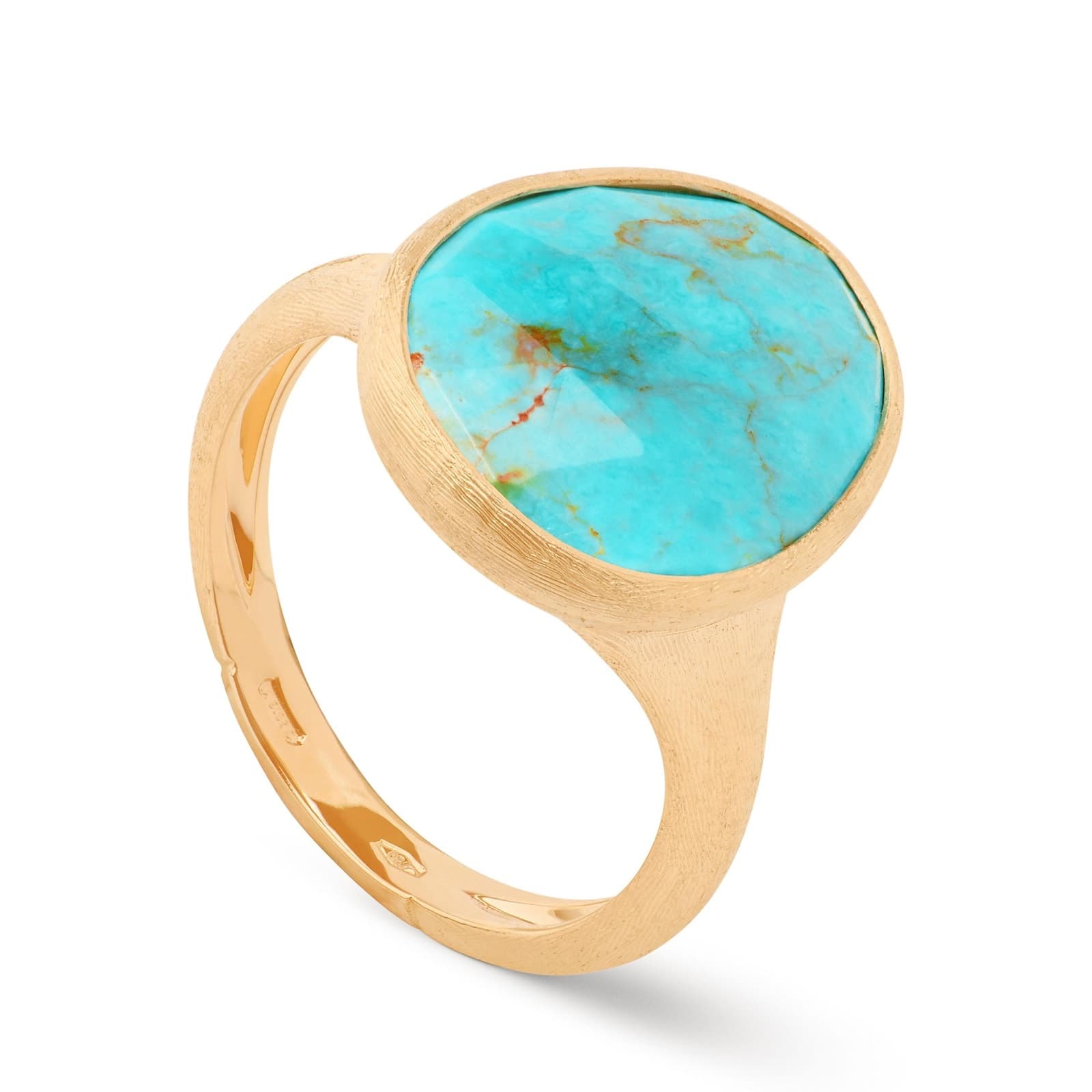 18ct Yellow Gold Lunaria Turquoise Ring
