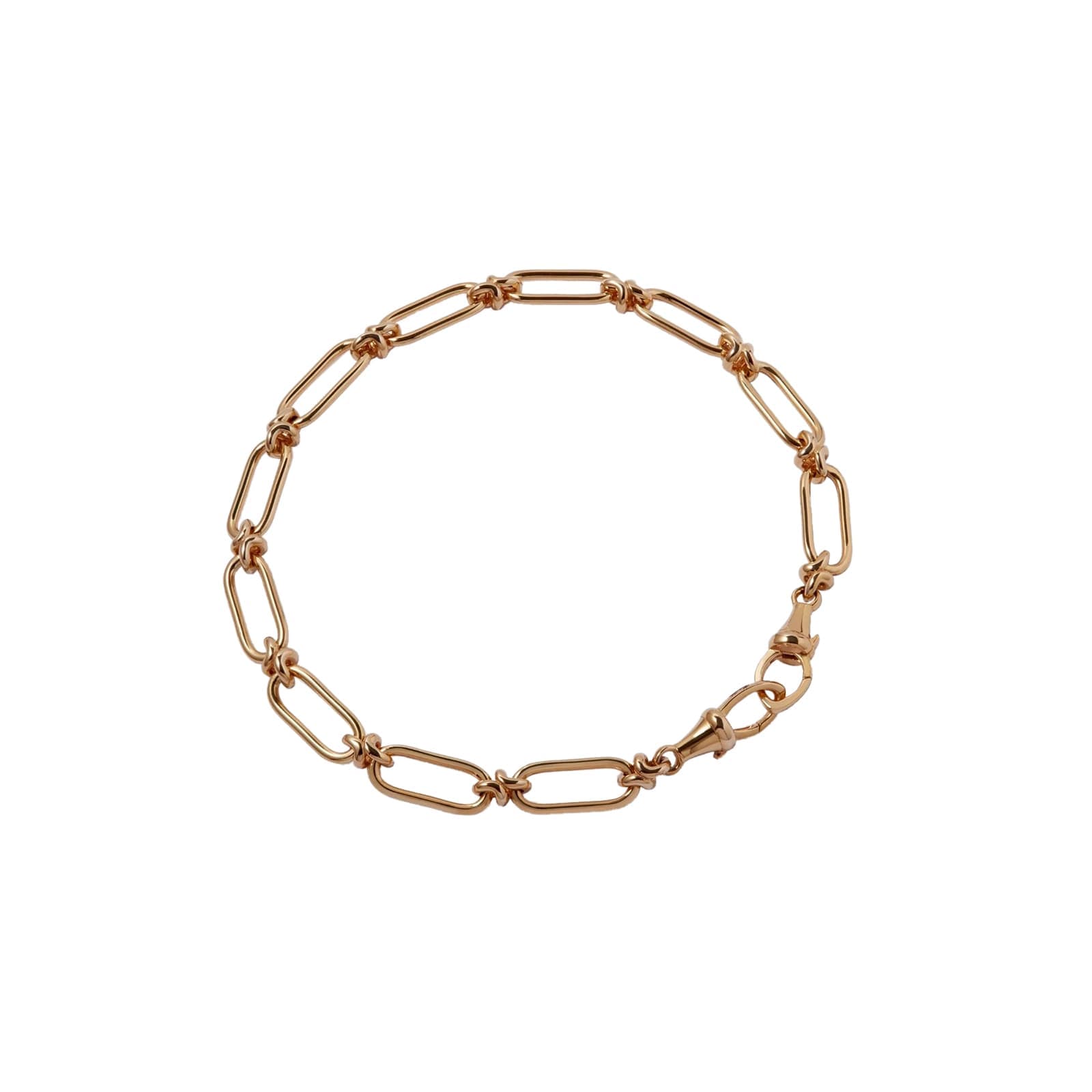 Knuckle Bold Chain Bracelet In 14ct Yellow Gold