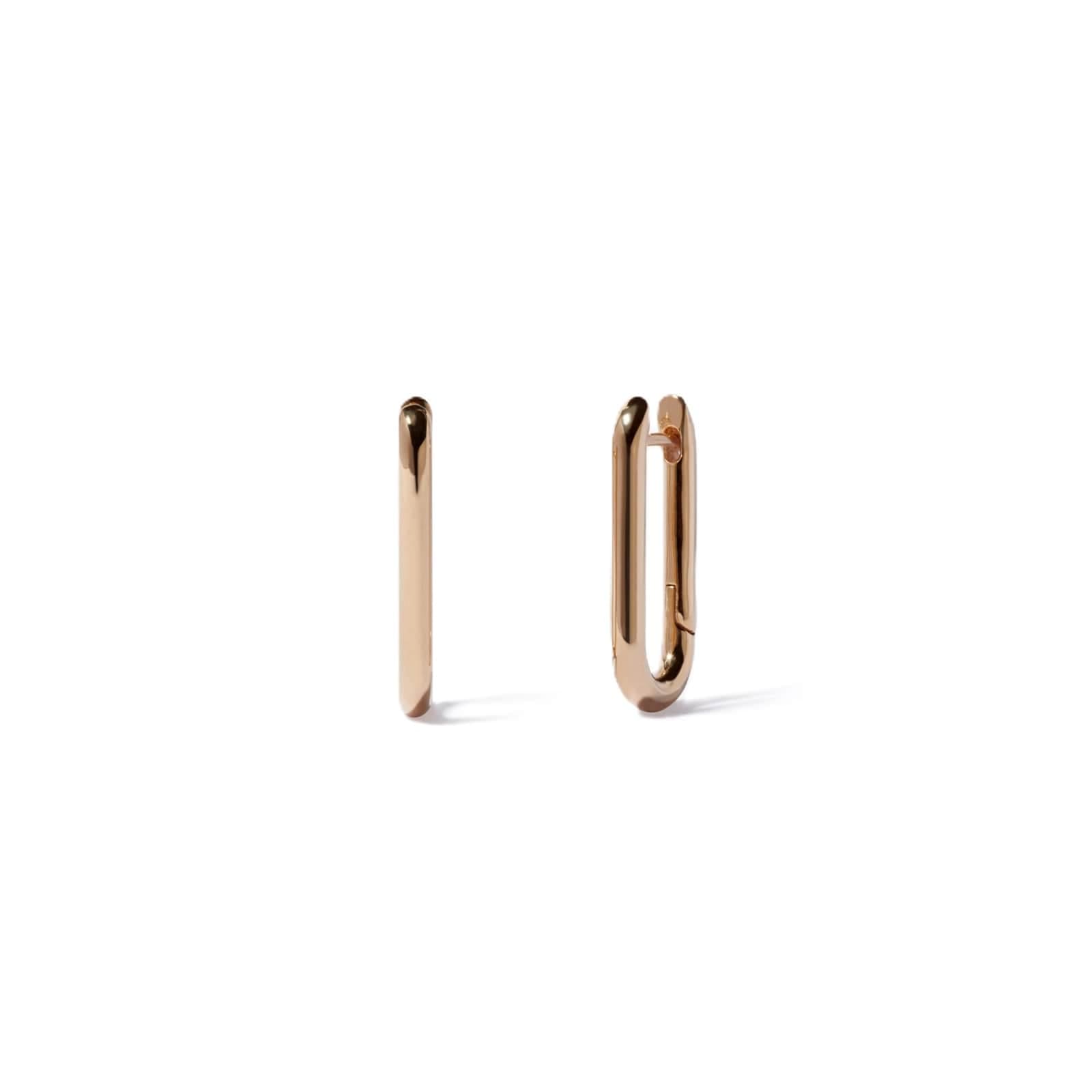 Knuckle Hoop Earrings In 14ct Yellow Gold