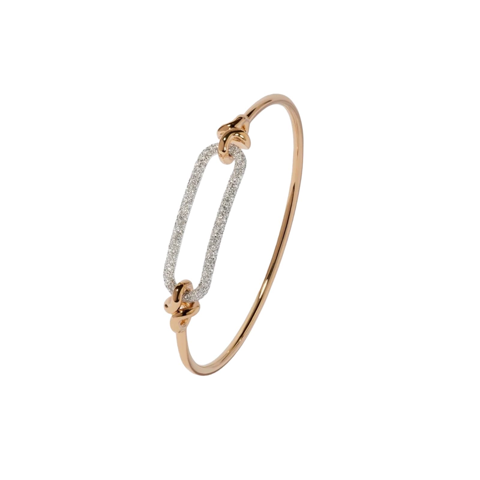 Knuckle Dust Bangle In 18ct Yellow Gold With Diamonds