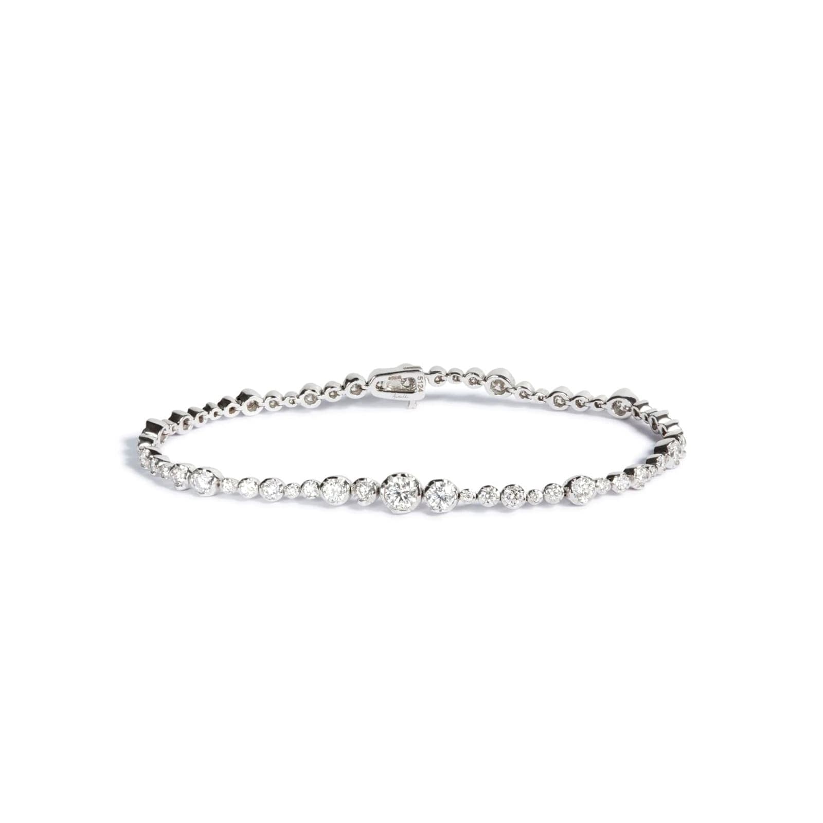 Whoopsie Daisy Tennis Bracelet In 18ct White Gold With Diamonds