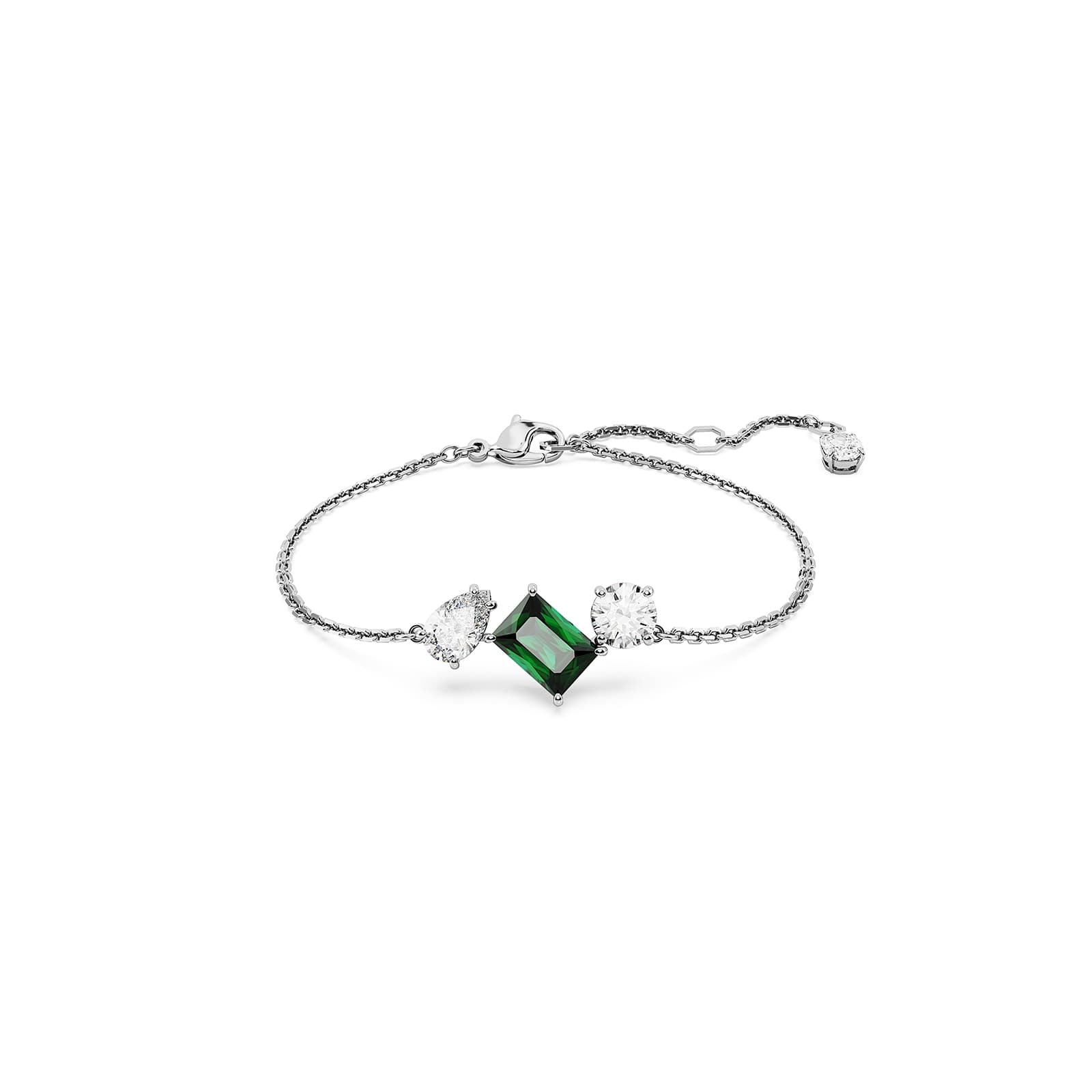 Mesmera Green & White Mixed Cut Bracelet