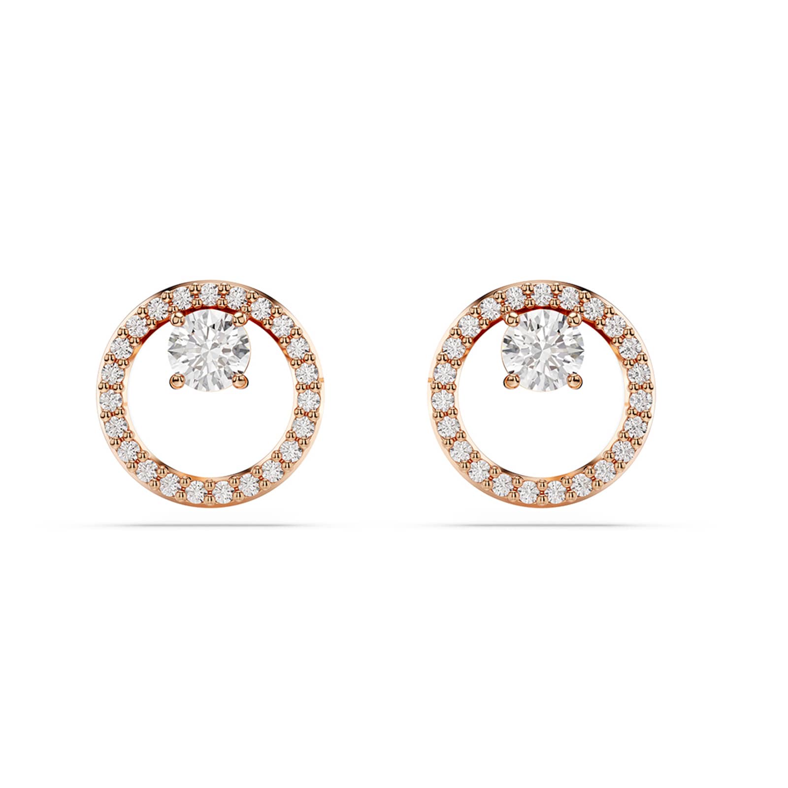 Constella Rose Gold Coloured Cubic Zirconia Stud Earrings
