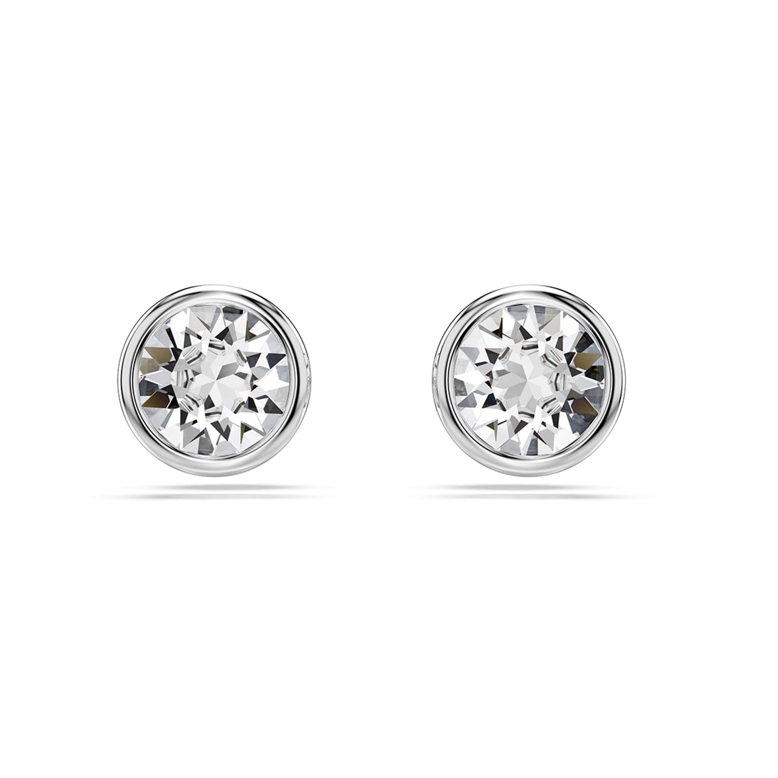 Imber Silver Coloured Cubic Zirconia Round Stud Earrings