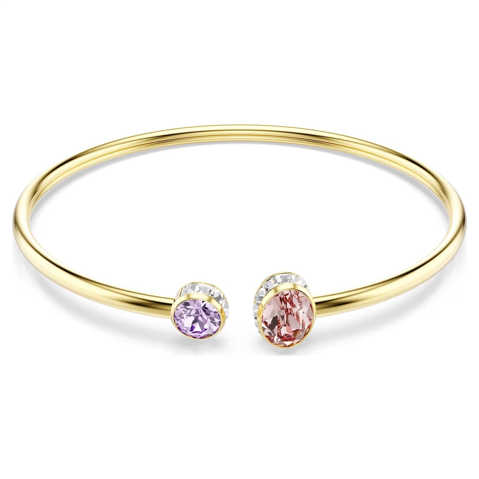 Chroma Gold Tone Plated Multi Coloured Stone Bangle