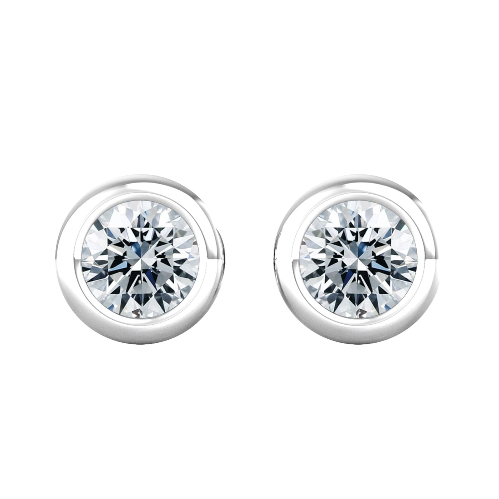 9ct White Gold 0.50ct Diamond Stud Earrings