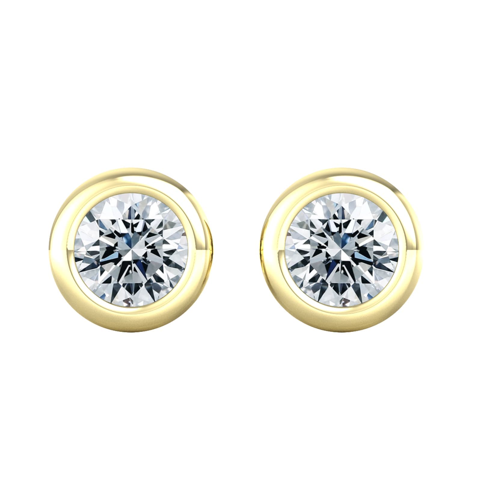 9ct Yellow Gold 0.50ct Diamond Stud Earrings