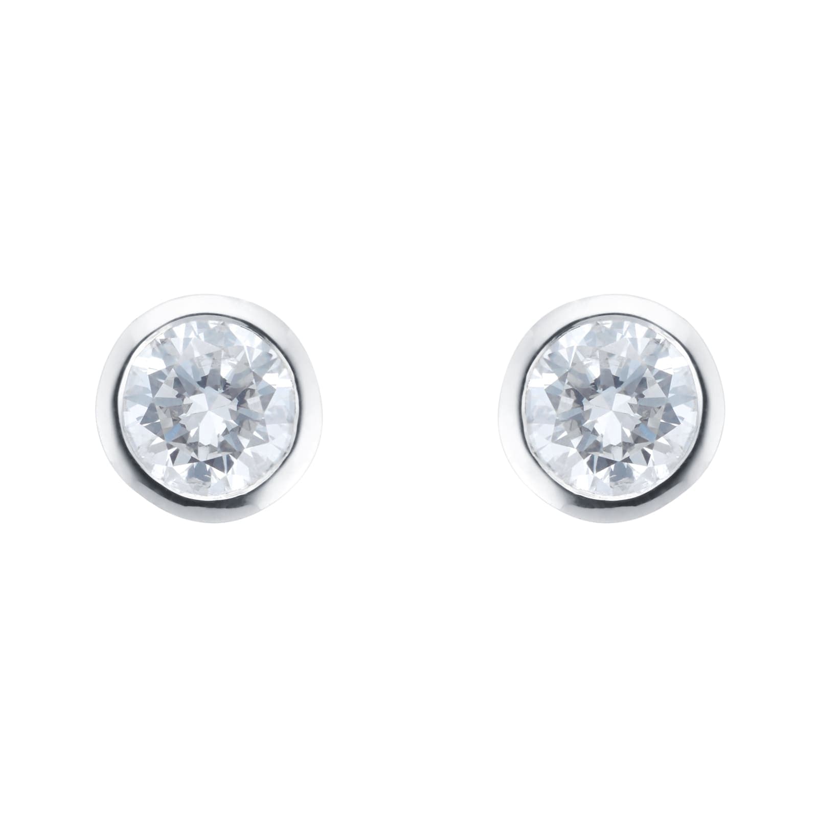 18ct White Gold 0.60ct Diamond Stud Earrings