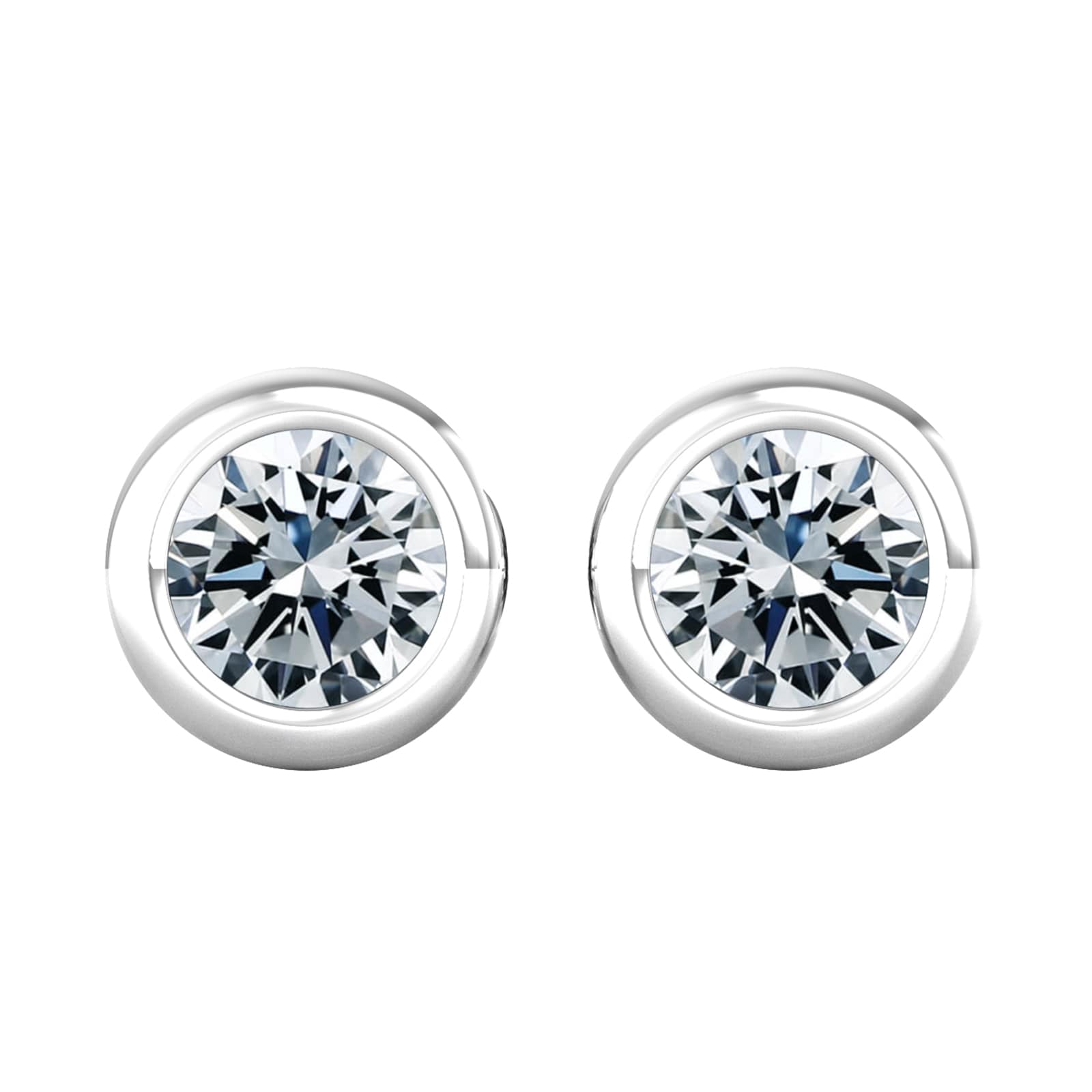 9ct White Gold 0.75ct Diamond Stud Earrings
