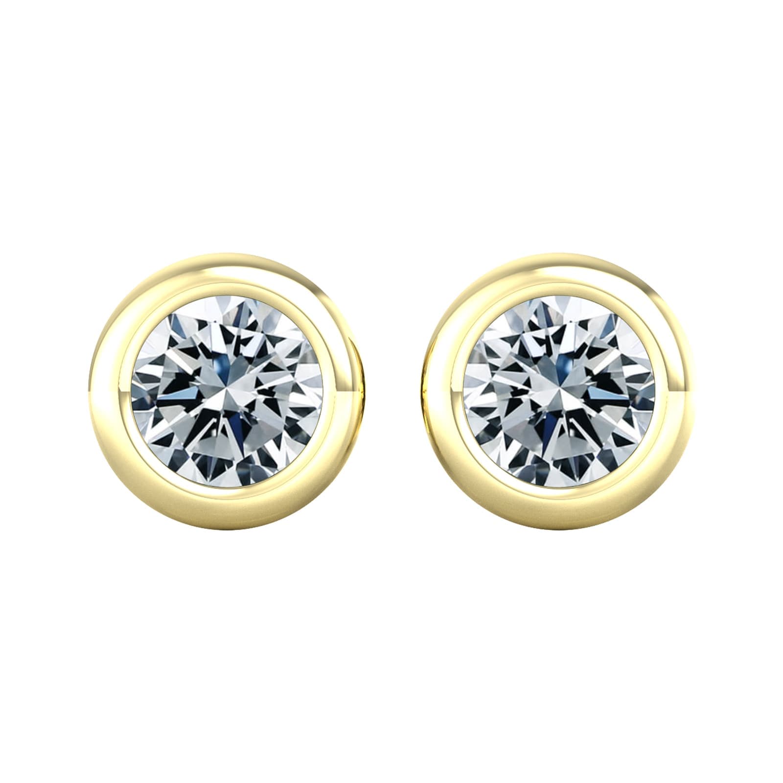 9ct Yellow Gold 0.75ct Diamond Stud Earrings
