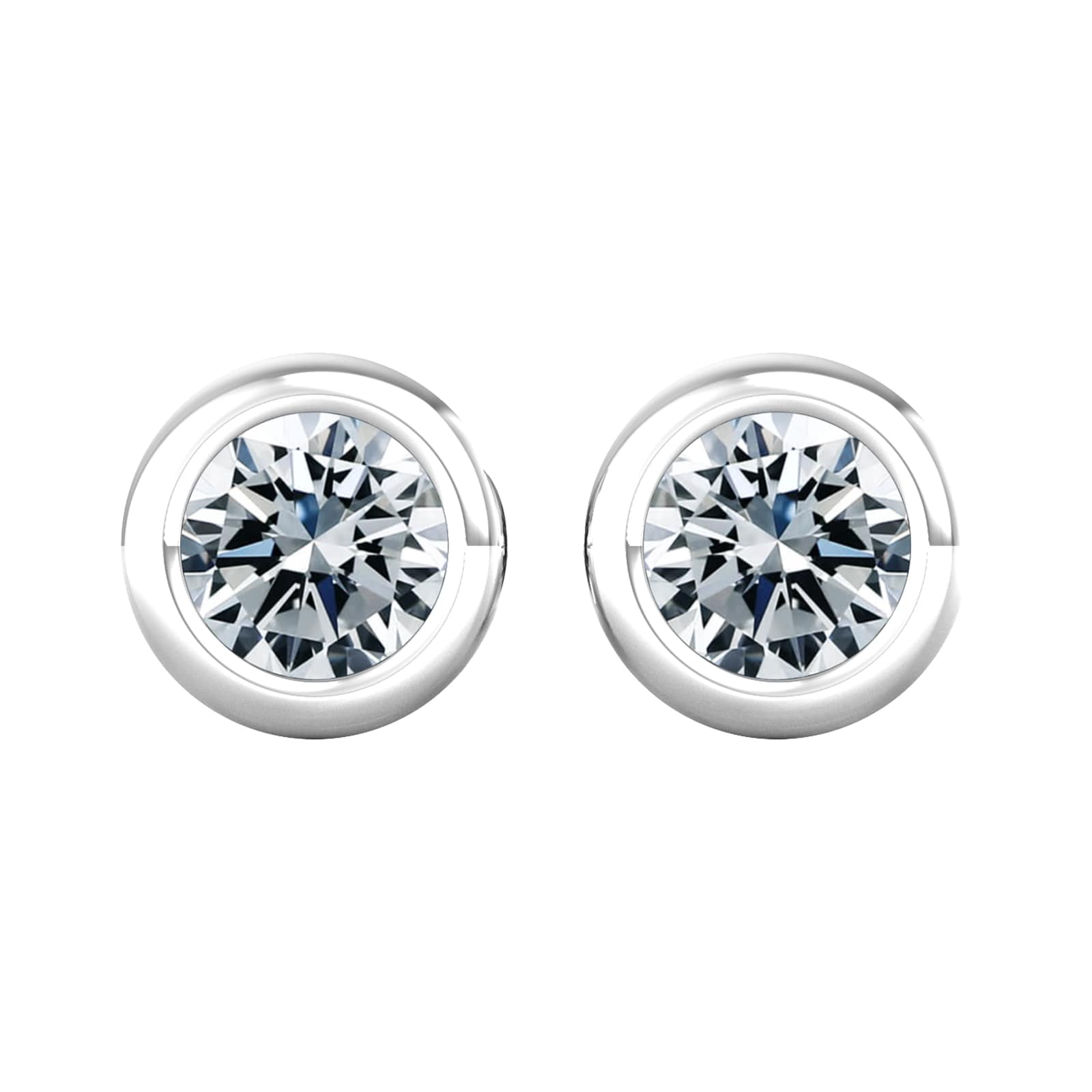 9ct White Gold 0.80ct Diamond Stud Earrings