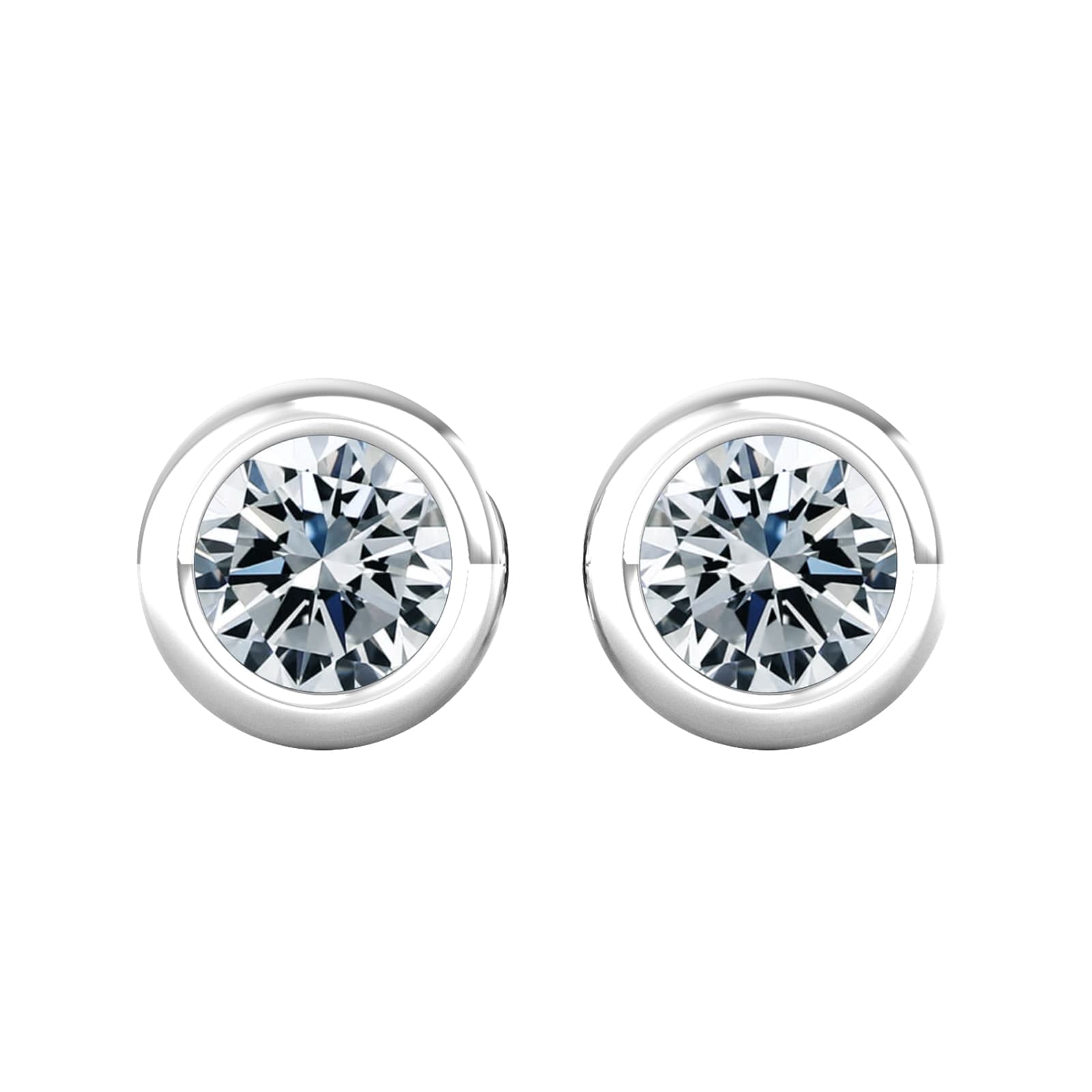 18ct White Gold 1ct Diamond Stud Earrings