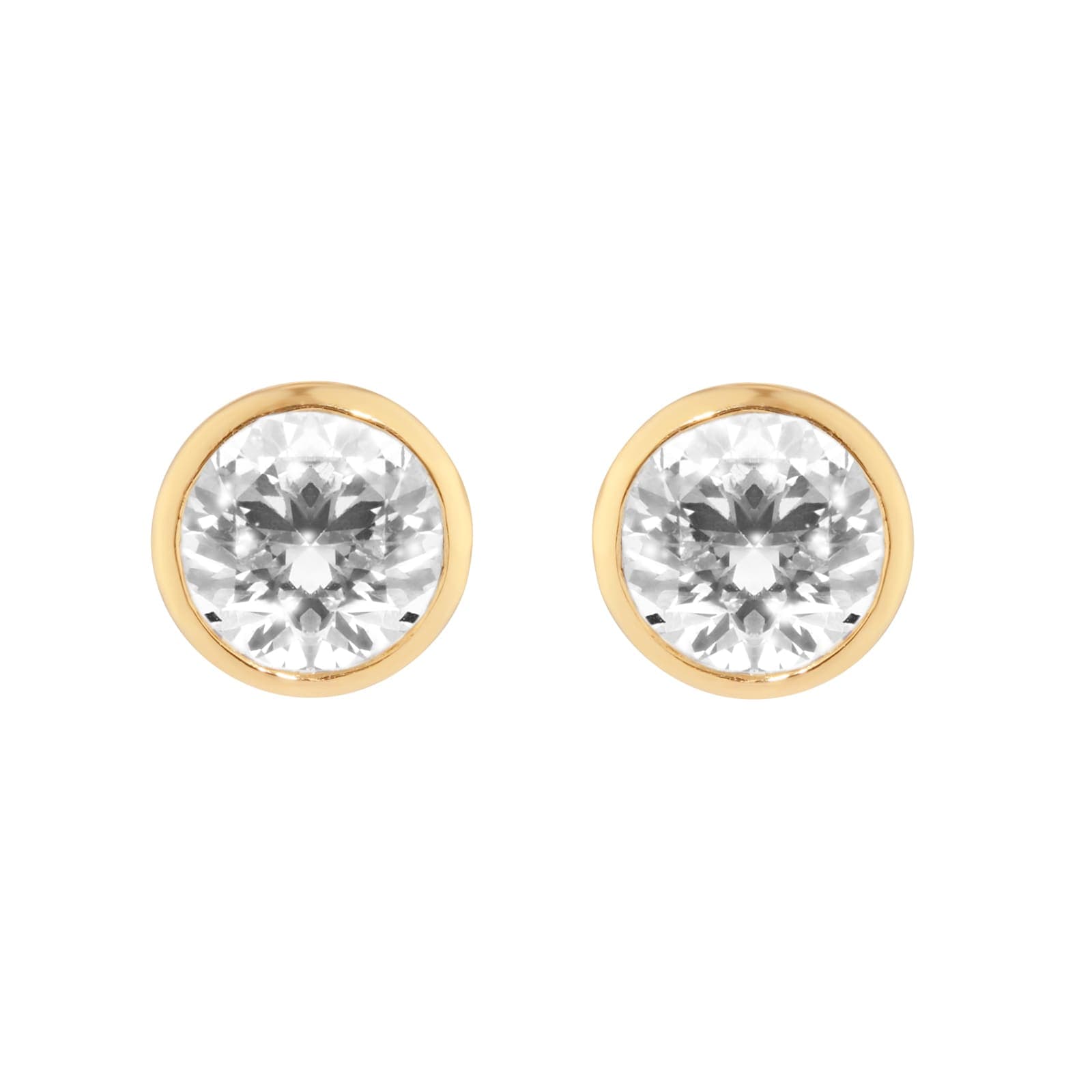 18ct Yellow Gold 1ct Diamond Stud Earrings