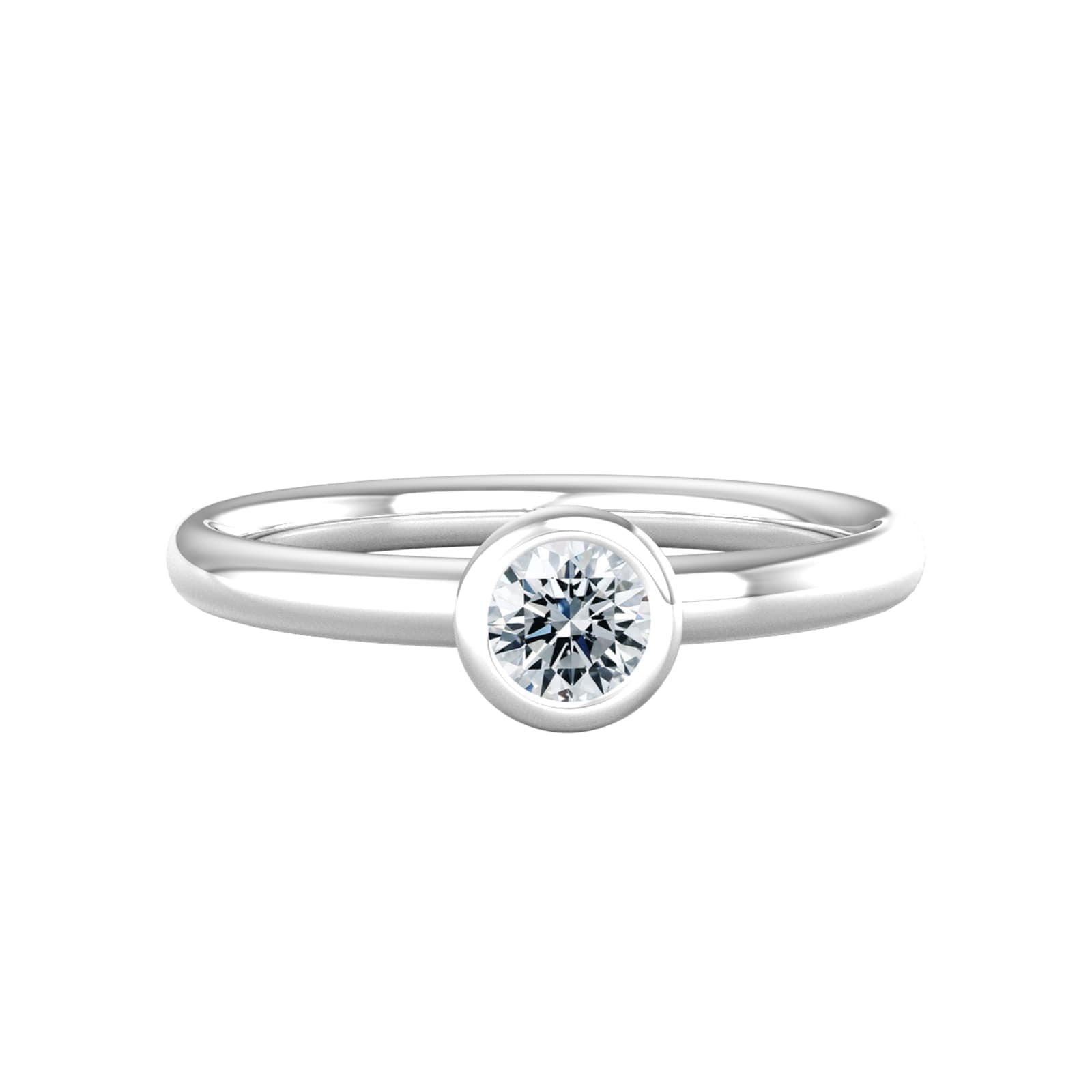 18ct White Gold 0.33ct Diamond Ring - Ring Size R