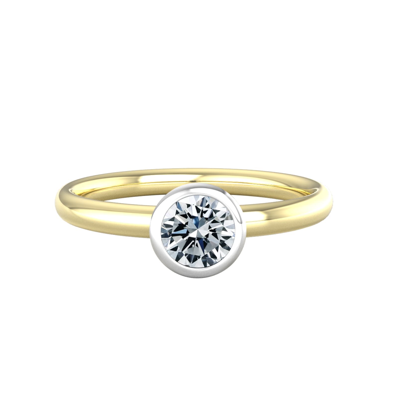 18ct White & Yellow Gold 0.40ct Diamond Ring