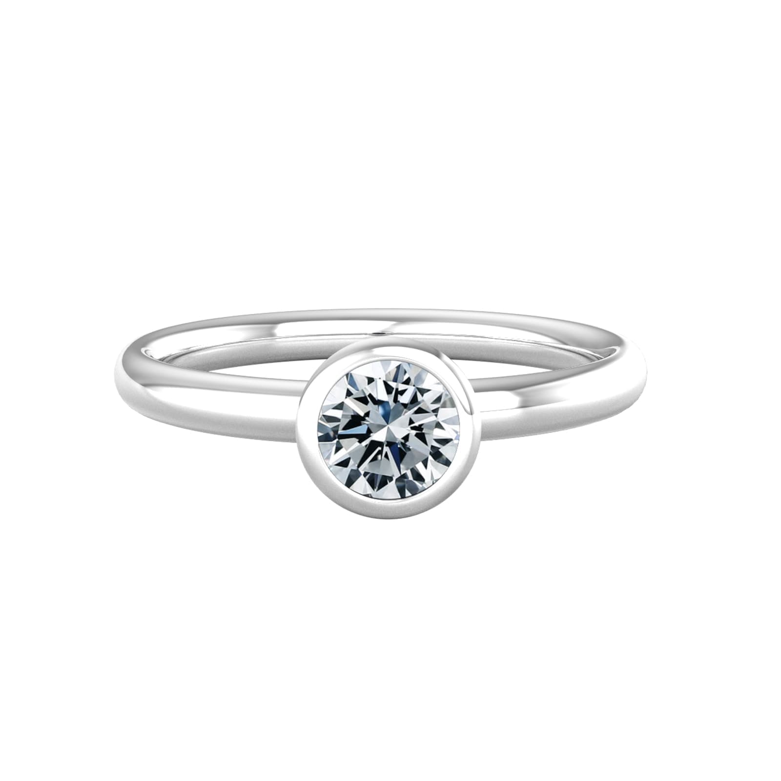 9ct White Gold 0.50ct Diamond Ring - Ring Size X