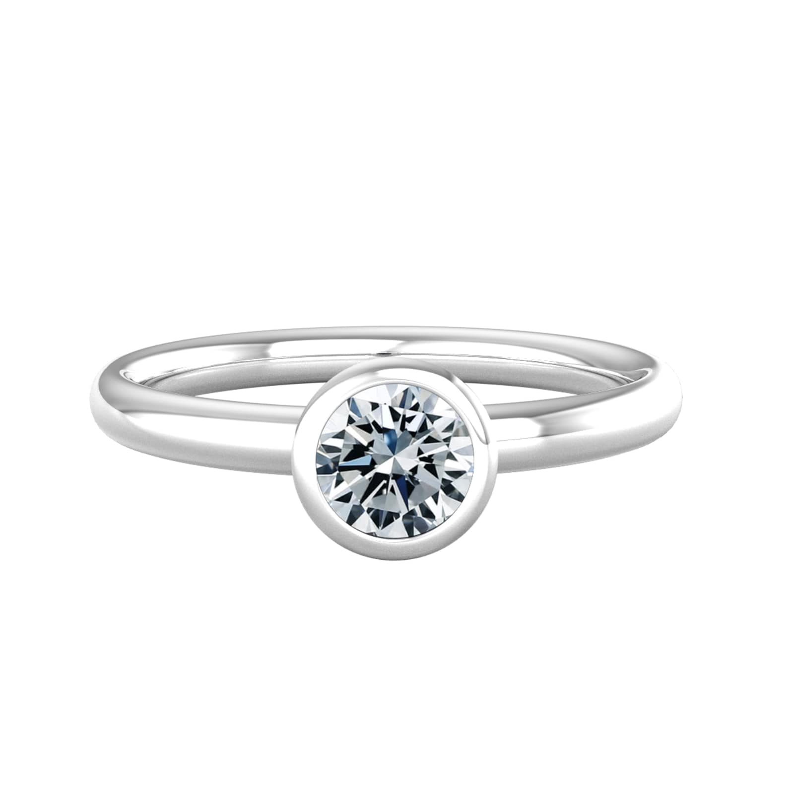 18ct White Gold 0.50ct Diamond Ring - Ring Size D