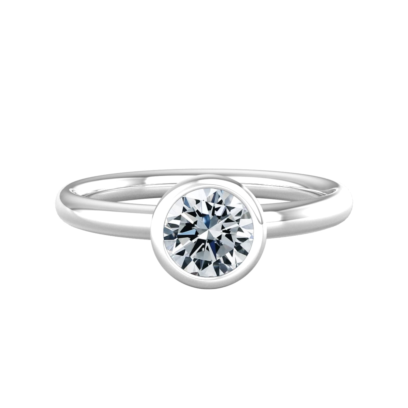 18ct White Gold 0.80ct Diamond Ring - Ring Size H