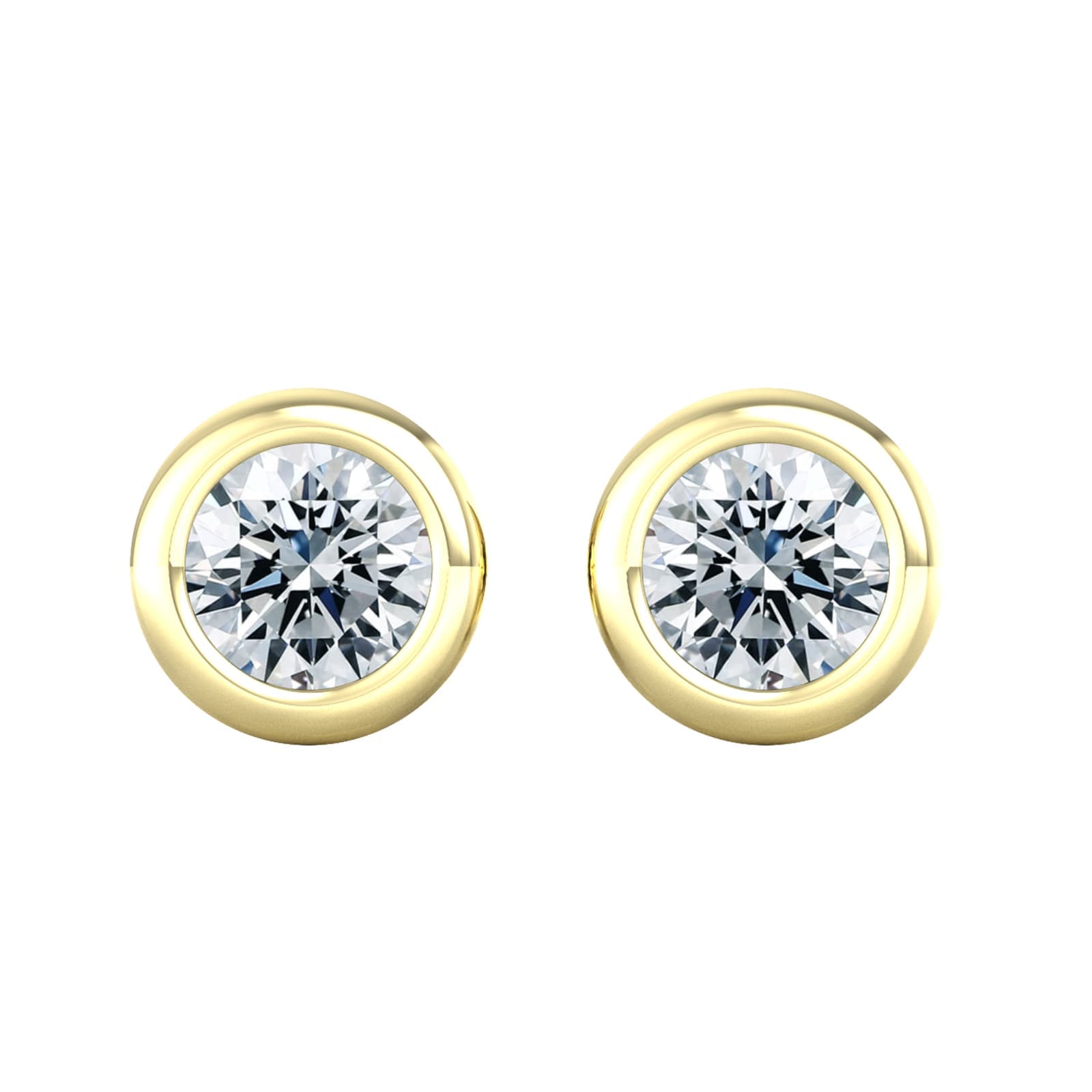 9ct Yellow Gold 0.40ct Diamond Stud Earrings