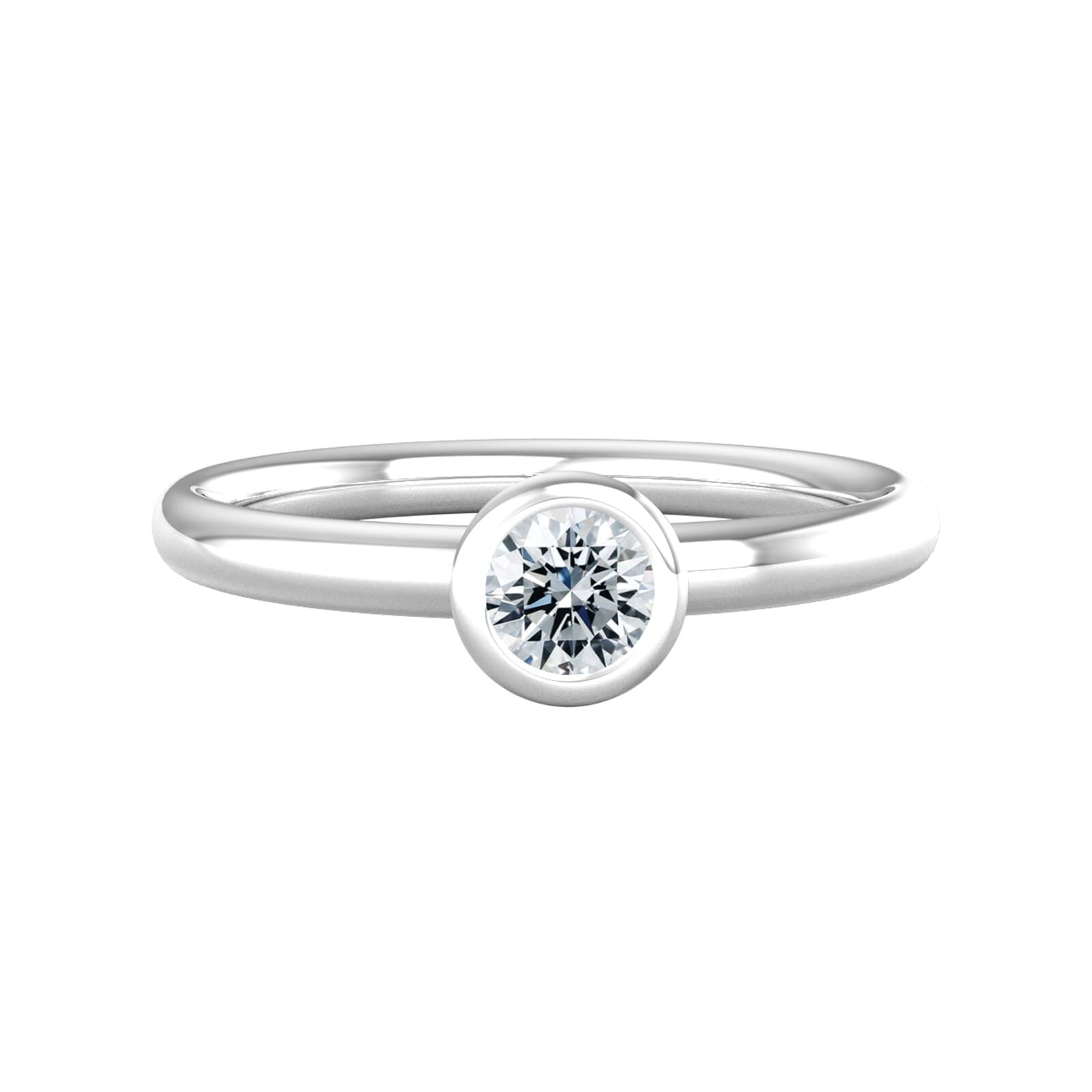 18ct White Gold 0.25ct Diamond Ring - Ring Size T.5