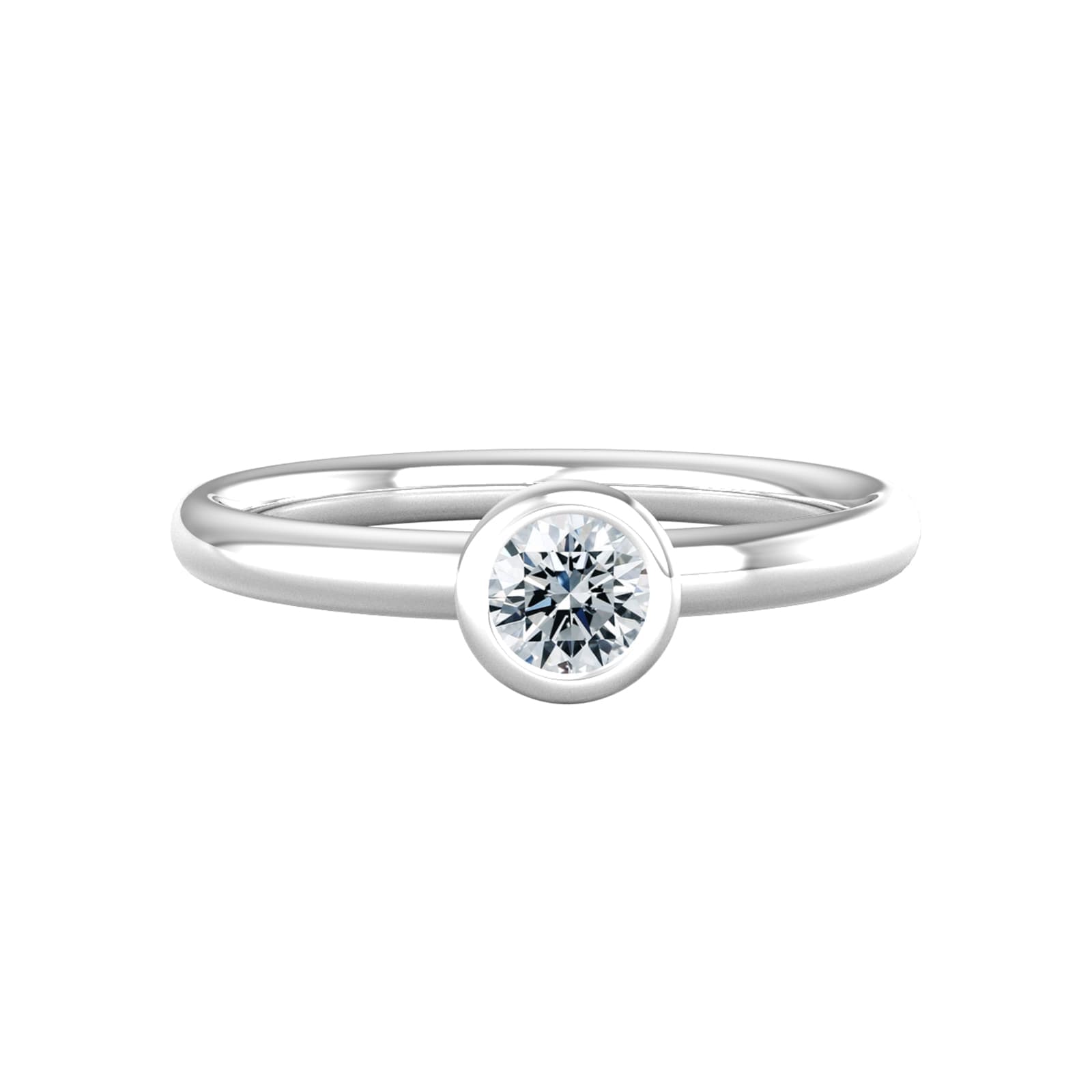 9ct White Gold 0.33ct Diamond Ring - Ring Size N