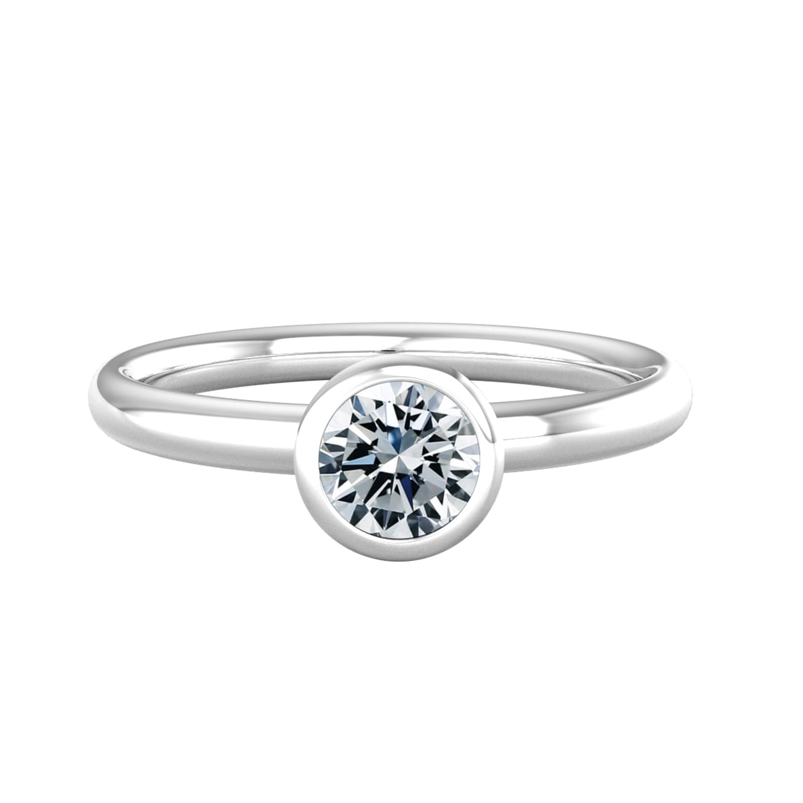 18ct White Gold 0.40ct Diamond Ring - Ring Size V.5