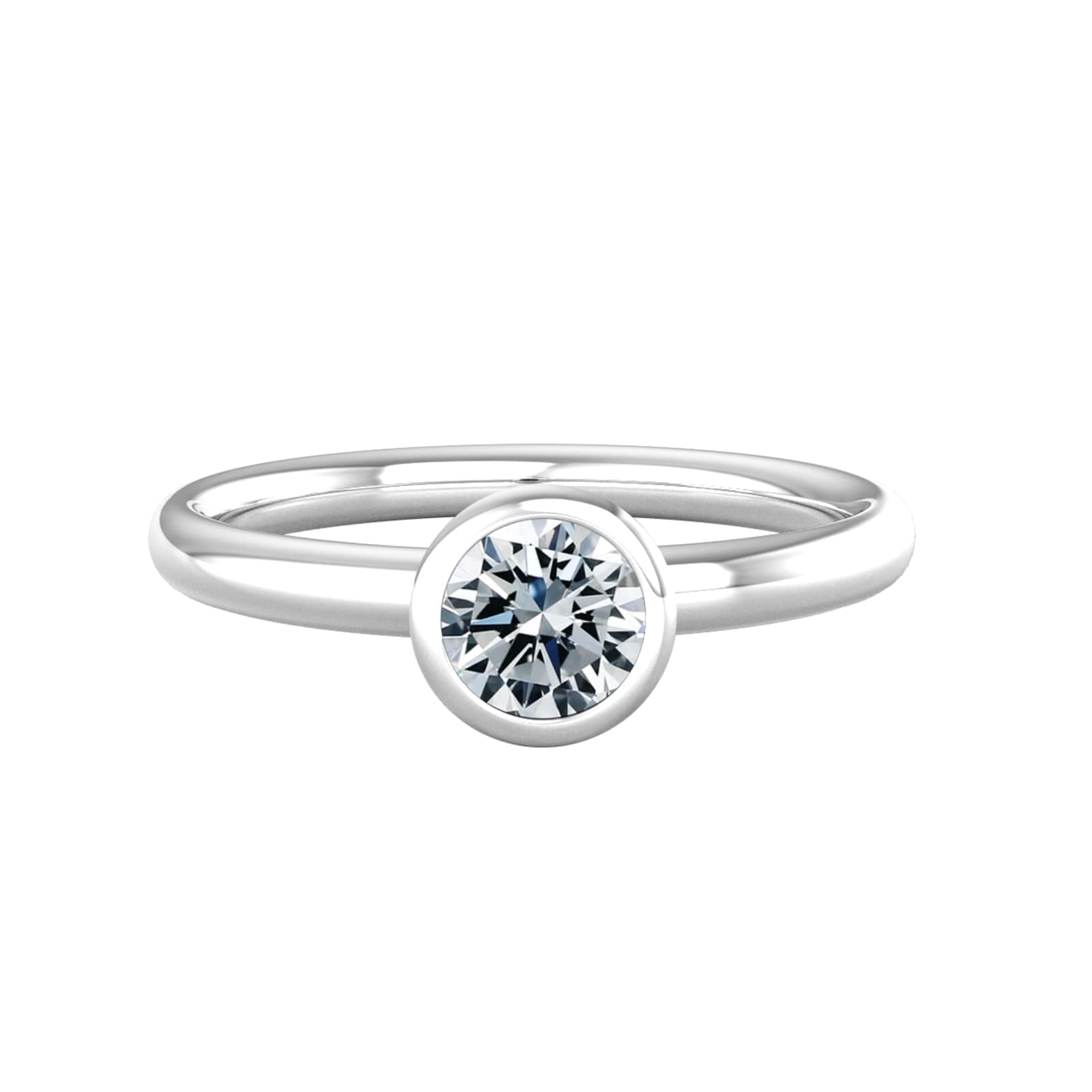 18ct White Gold 0.50ct Diamond Ring - Ring Size E