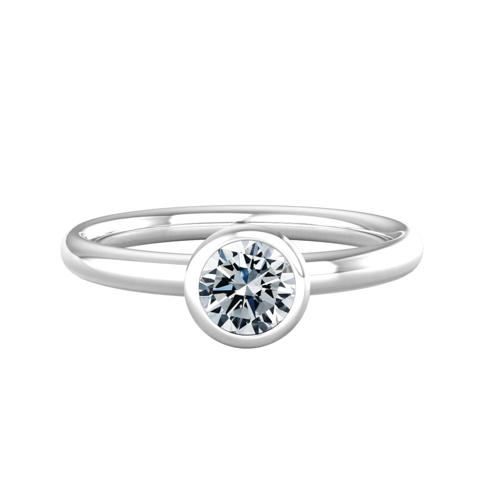 18ct White Gold 0.60ct Diamond Ring - Ring Size A.5
