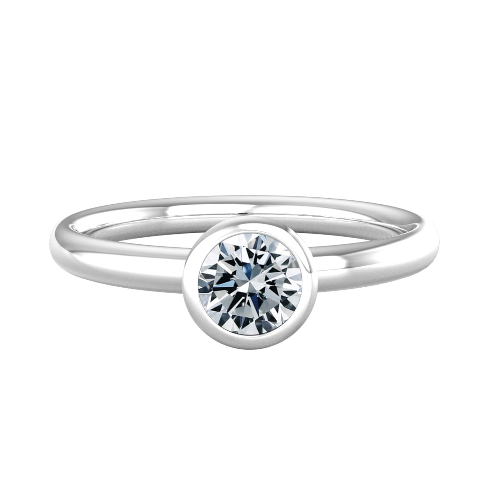 18ct White Gold 0.40ct Diamond Ring - Ring Size Y