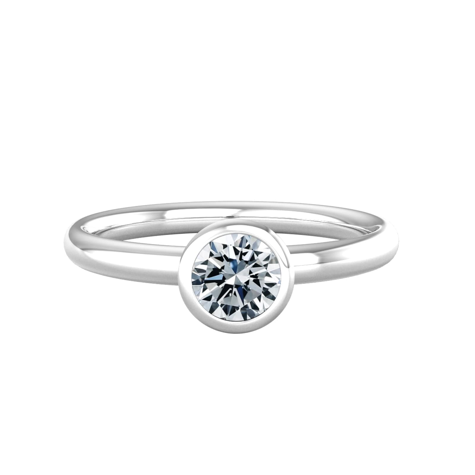 9ct White Gold 0.50ct Diamond Ring - Ring Size I