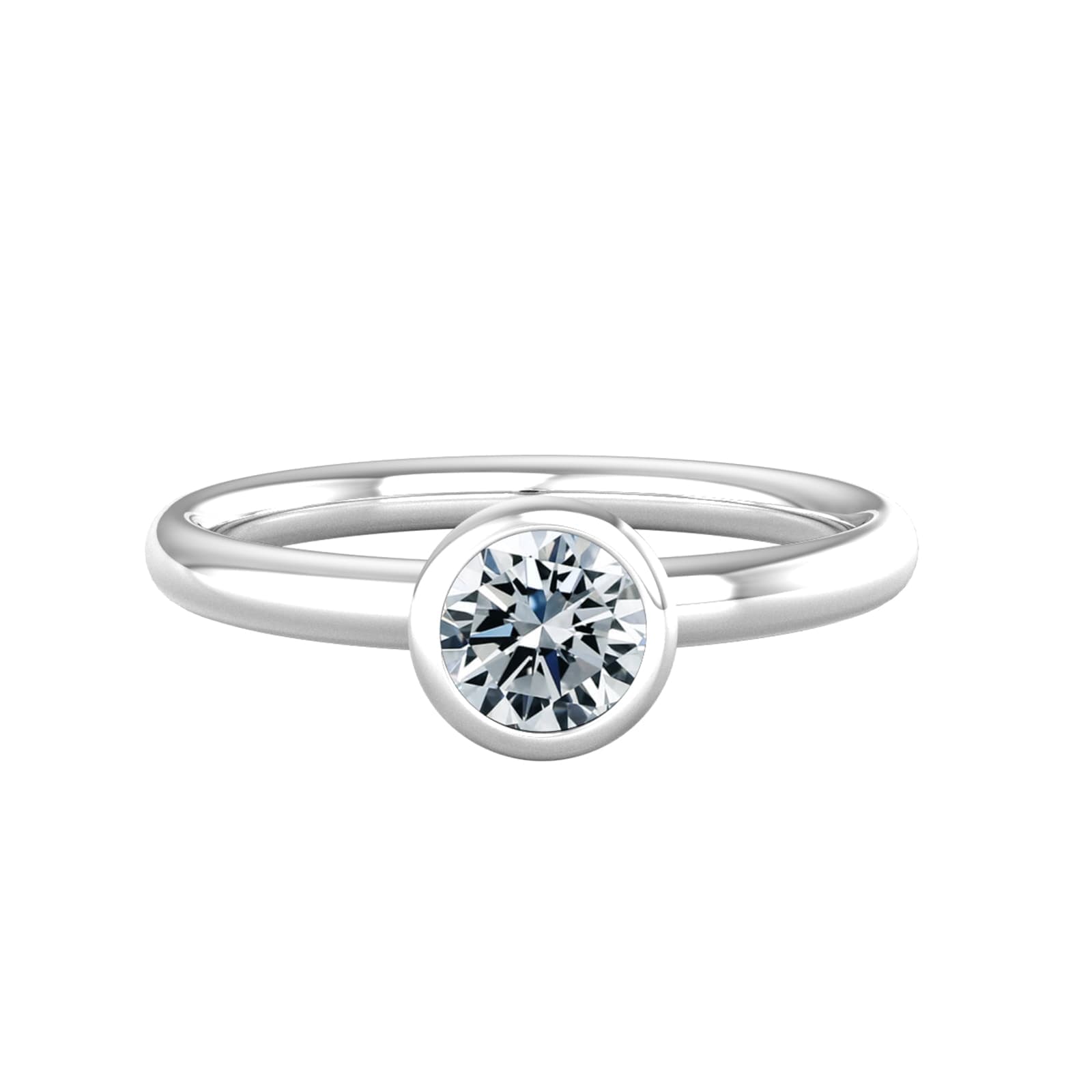 18ct White Gold 0.50ct Diamond Ring - Ring Size J.5