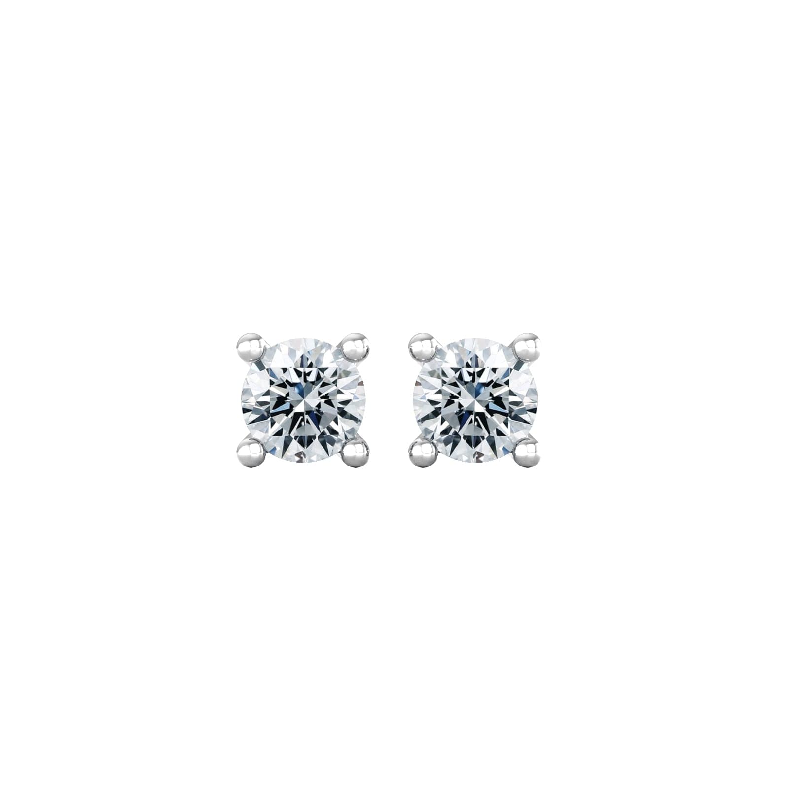 9ct White Gold 0.33cttw Solitaire Diamond Stud Earrings