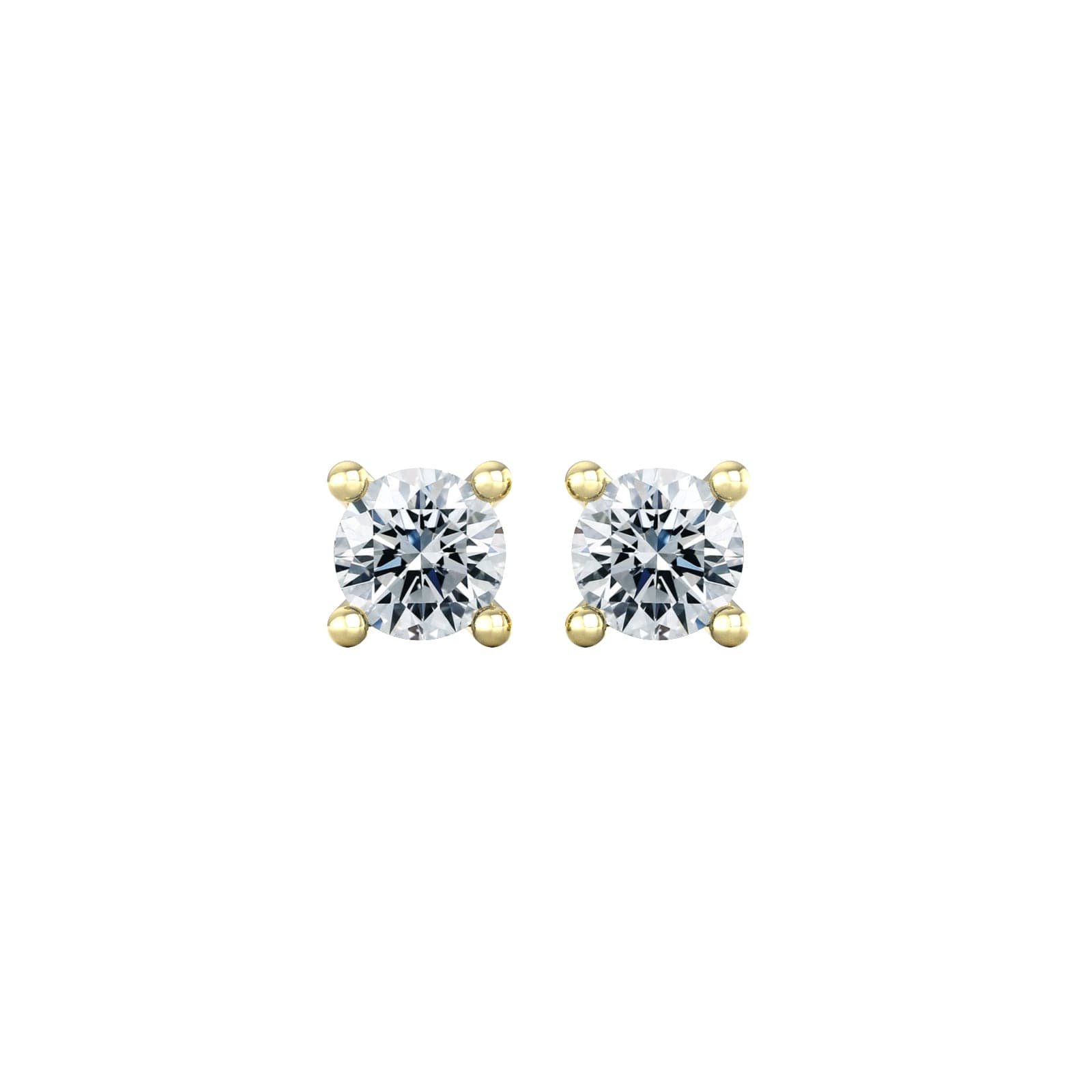 18ct Yellow Gold 0.33cttw Solitaire Diamond Stud Earrings