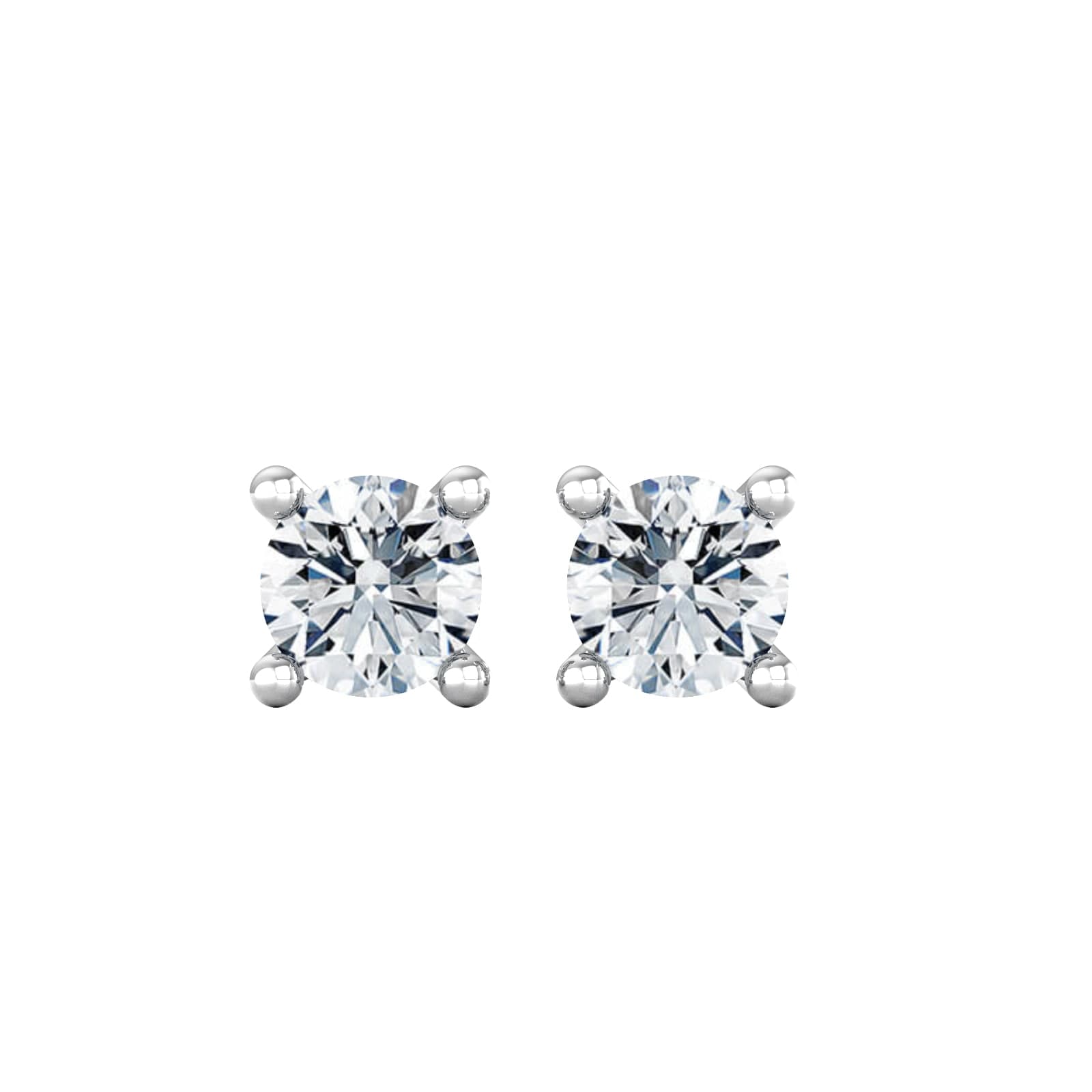 9ct White Gold 0.60cttw Solitaire Diamond Stud Earrings