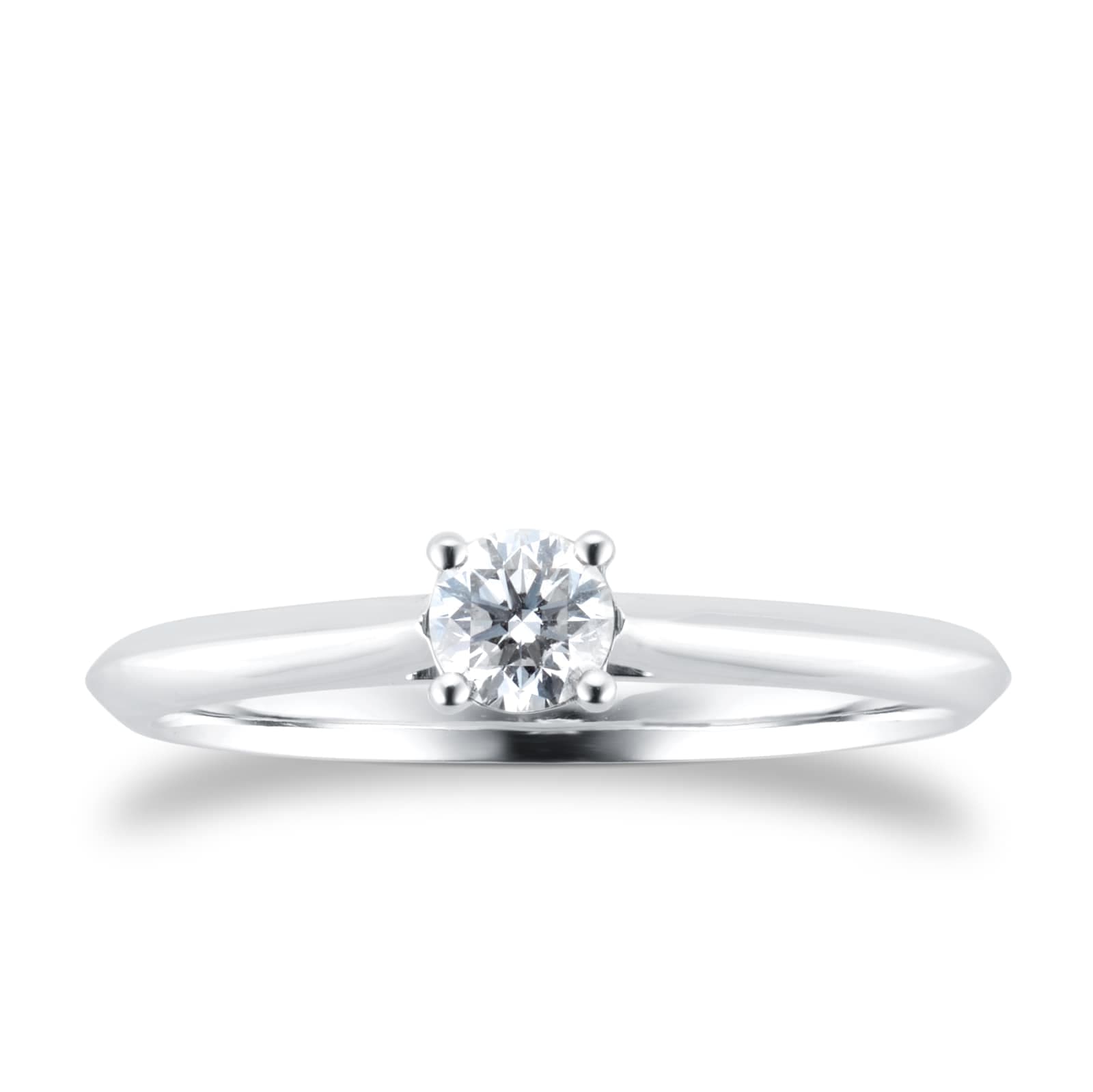 18ct White Gold 0.25ct Diamond Ring - Ring Size K