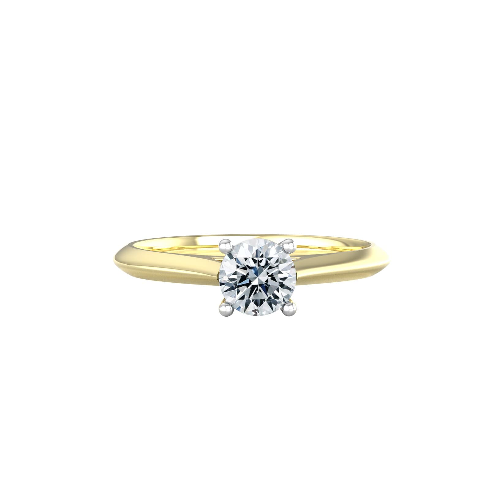 18ct White & Yellow Gold 0.50ct Diamond Ring