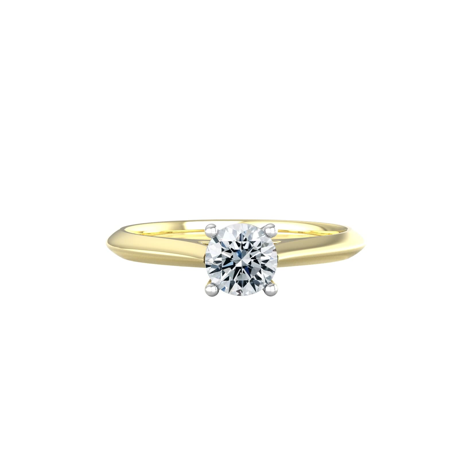 18ct White & Yellow Gold 0.60ct Diamond Ring - Ring Size D