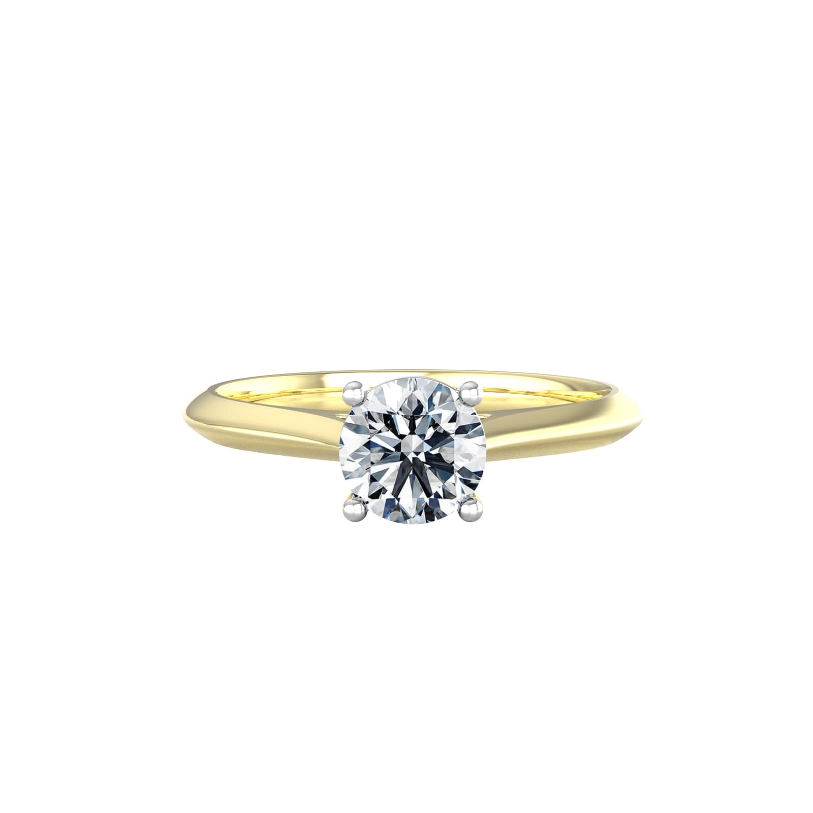 9ct White & Yellow Gold 0.80ct Diamond Ring - Ring Size A