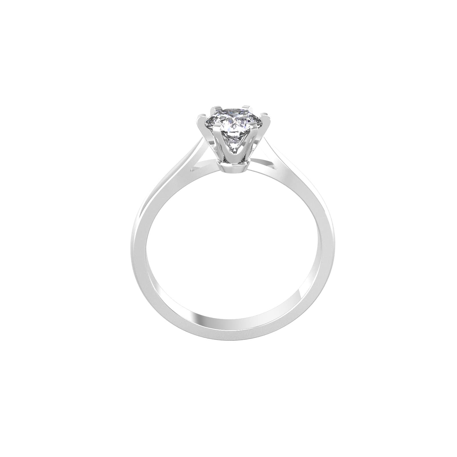 9ct White Gold 0.80ct Diamond Ring - Ring Size T.5