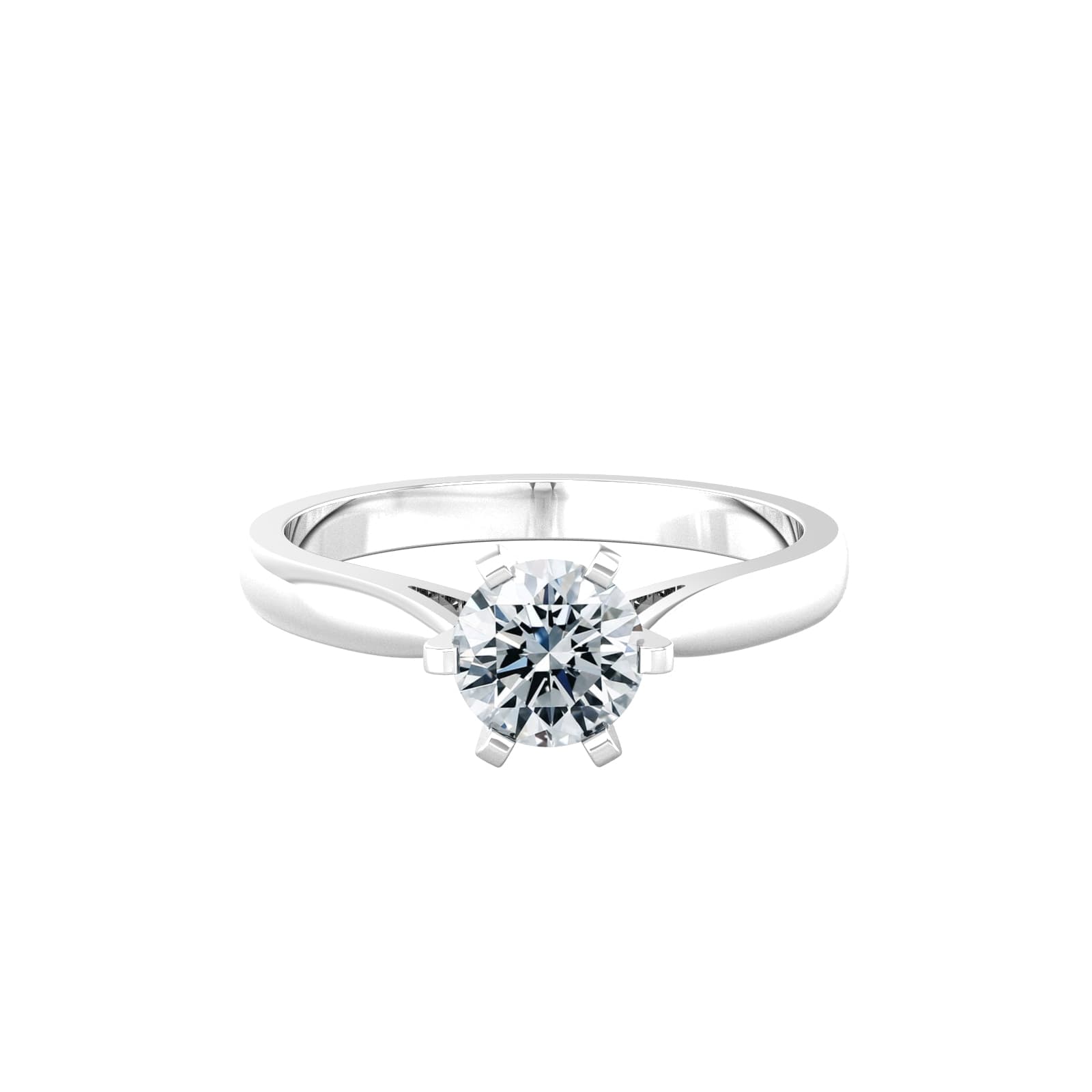 18ct White Gold 0.80ct Diamond Ring - Ring Size B