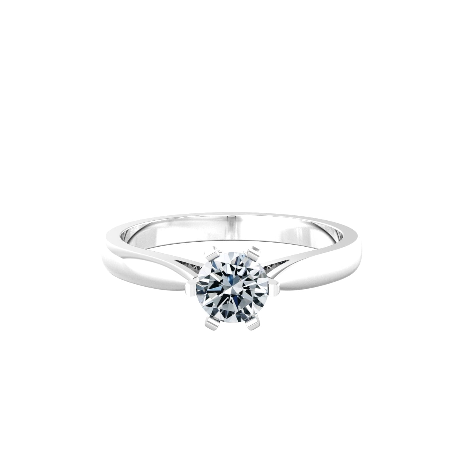 9ct White Gold 0.60ct Diamond Ring - Ring Size U.5