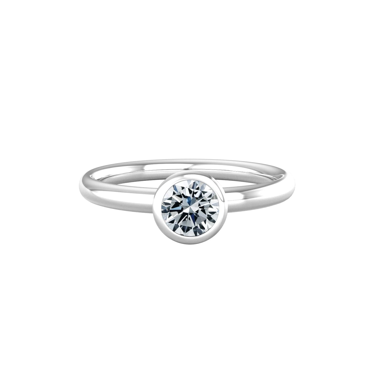 9ct White Gold 0.60ct Diamond Ring - Ring Size G