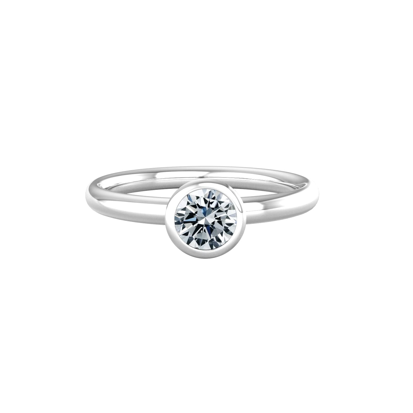 18ct White Gold 0.60ct Diamond Ring - Ring Size T