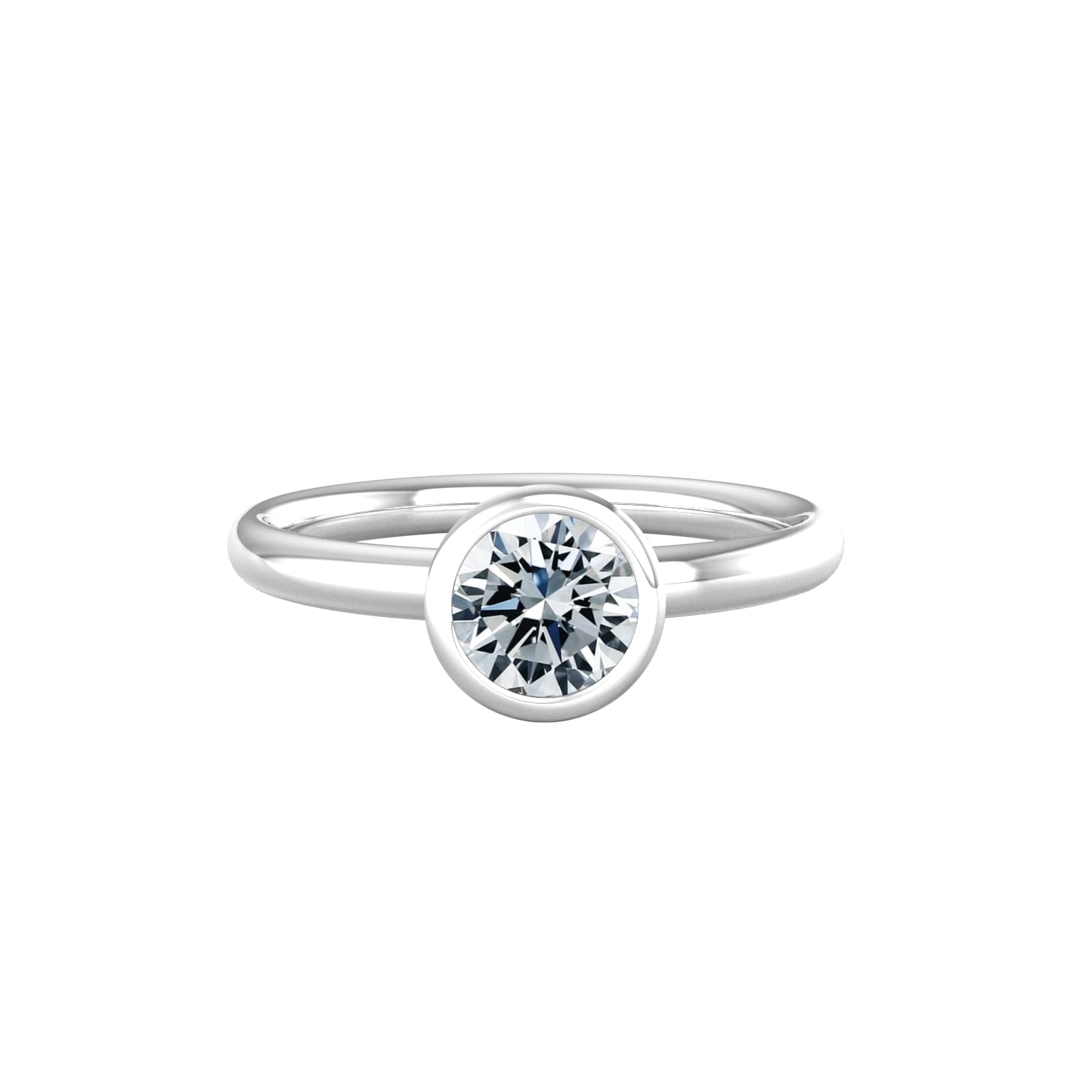 18ct White Gold 0.80ct Diamond Ring - Ring Size Y.5