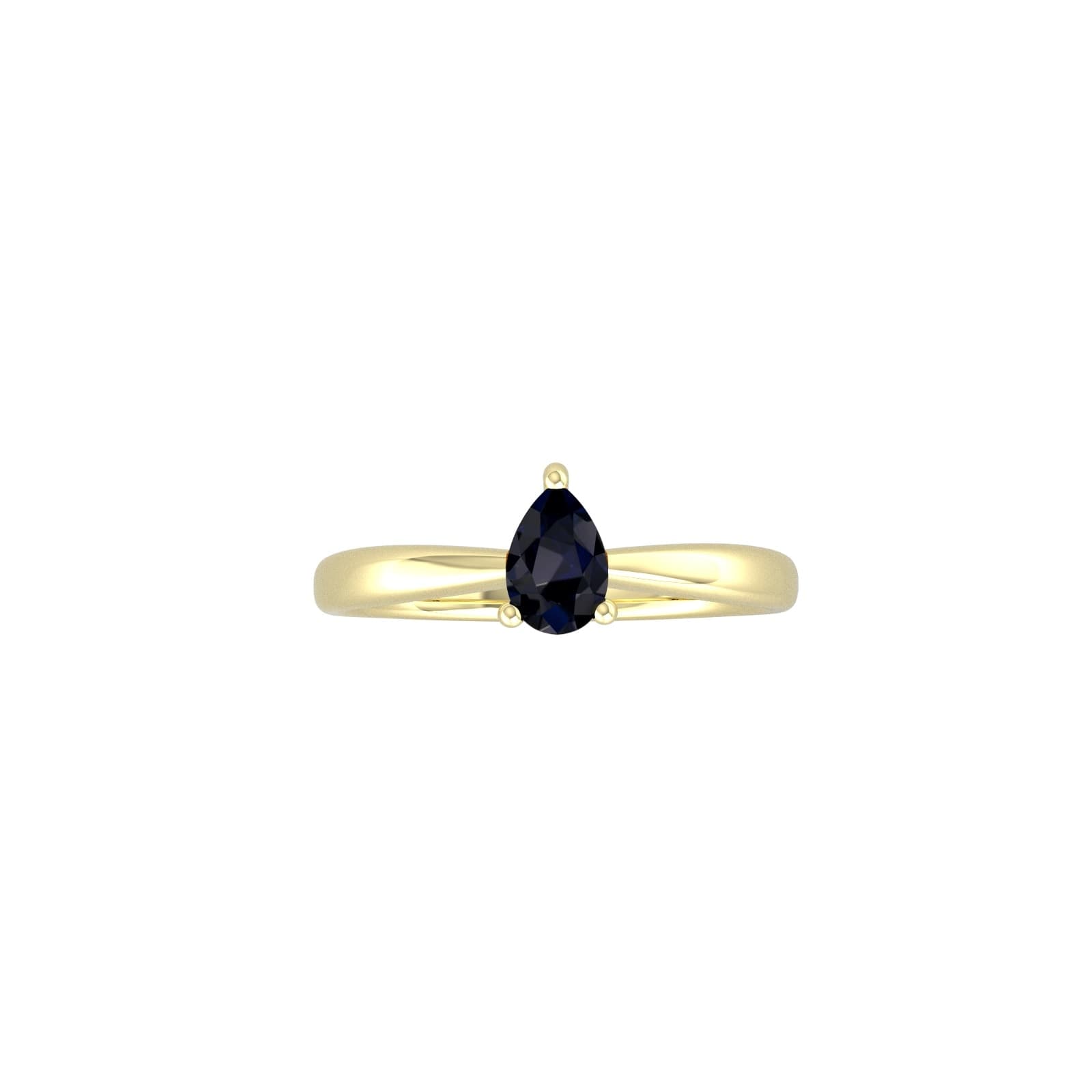9ct Yellow Gold 4 Claw Pear Cut Sapphire Ring