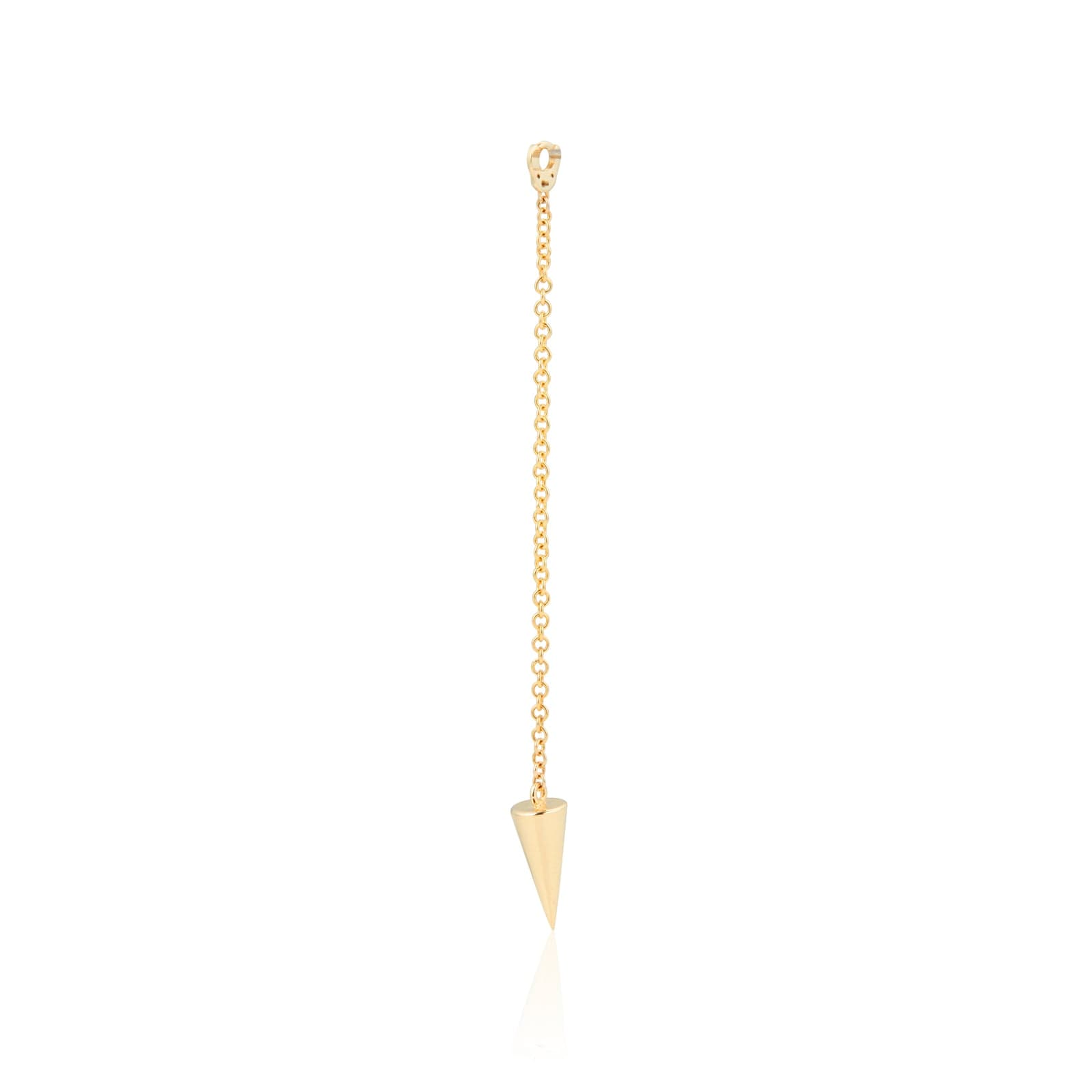 14ct Yellow Gold 40mm Large Spike Earring Charm
