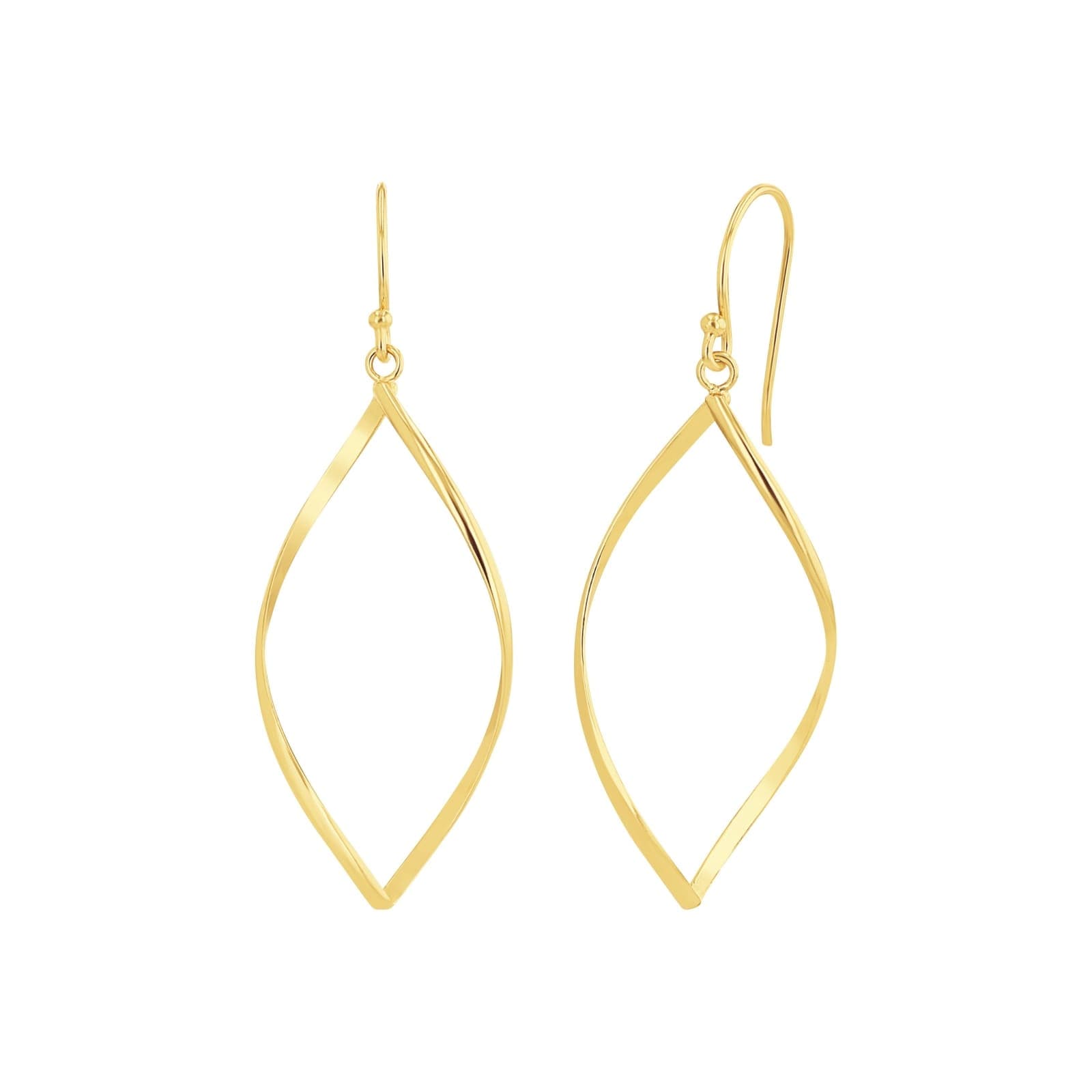 Yellow Gold Coloured Sterling Silver Drop Earrings