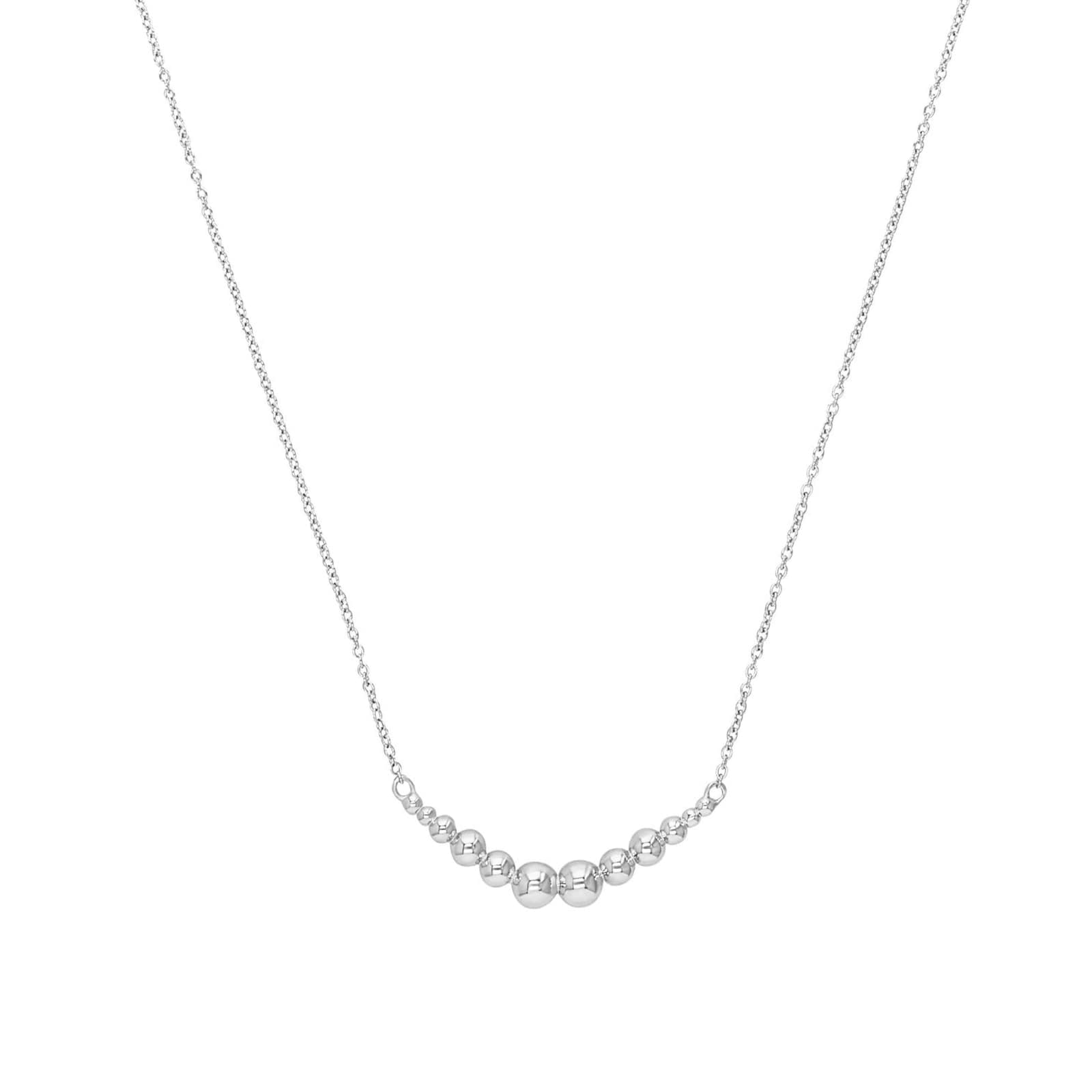 Silver Graduating Ball Necklace